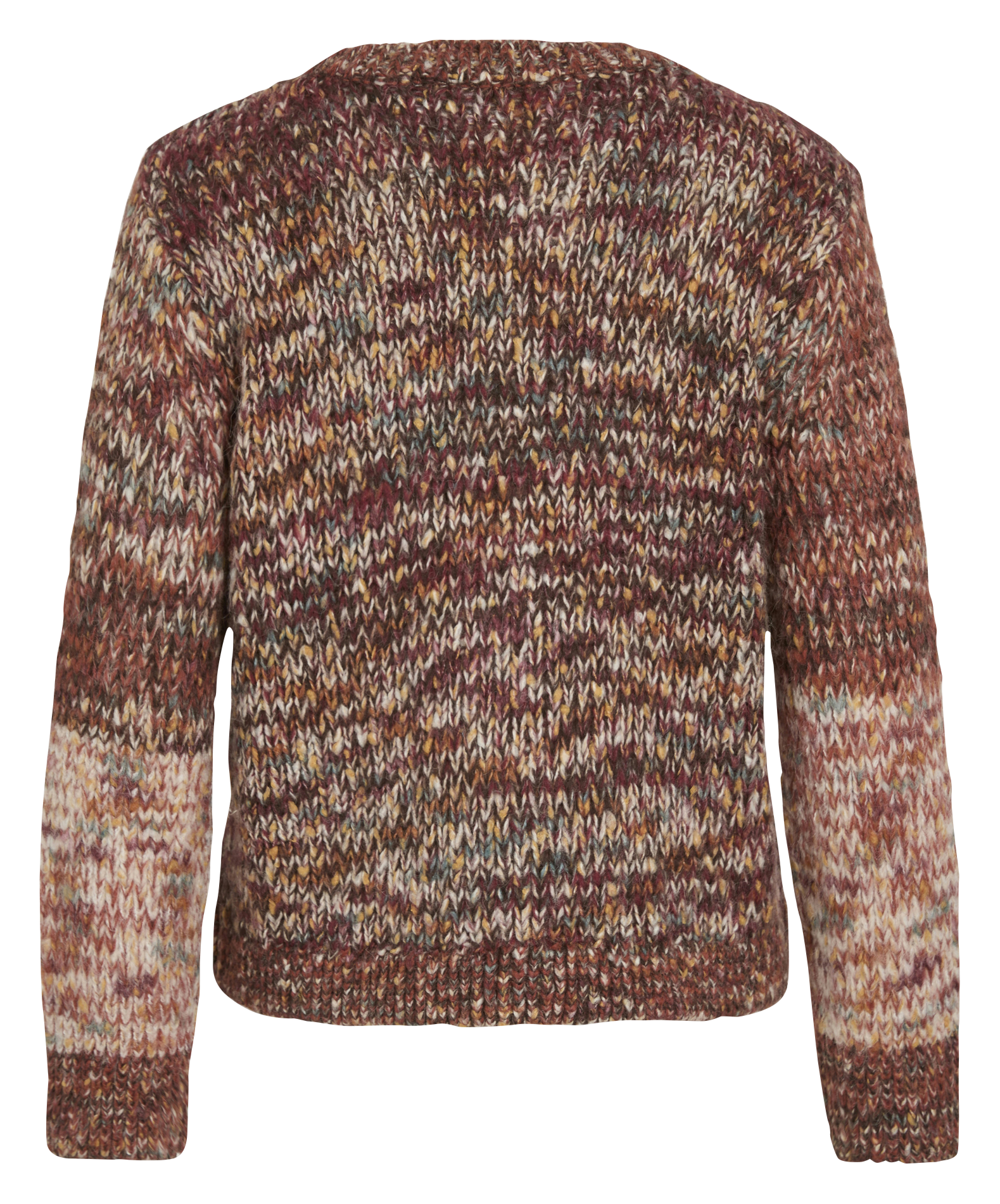 Pull droit col rond en maille VILA Prune