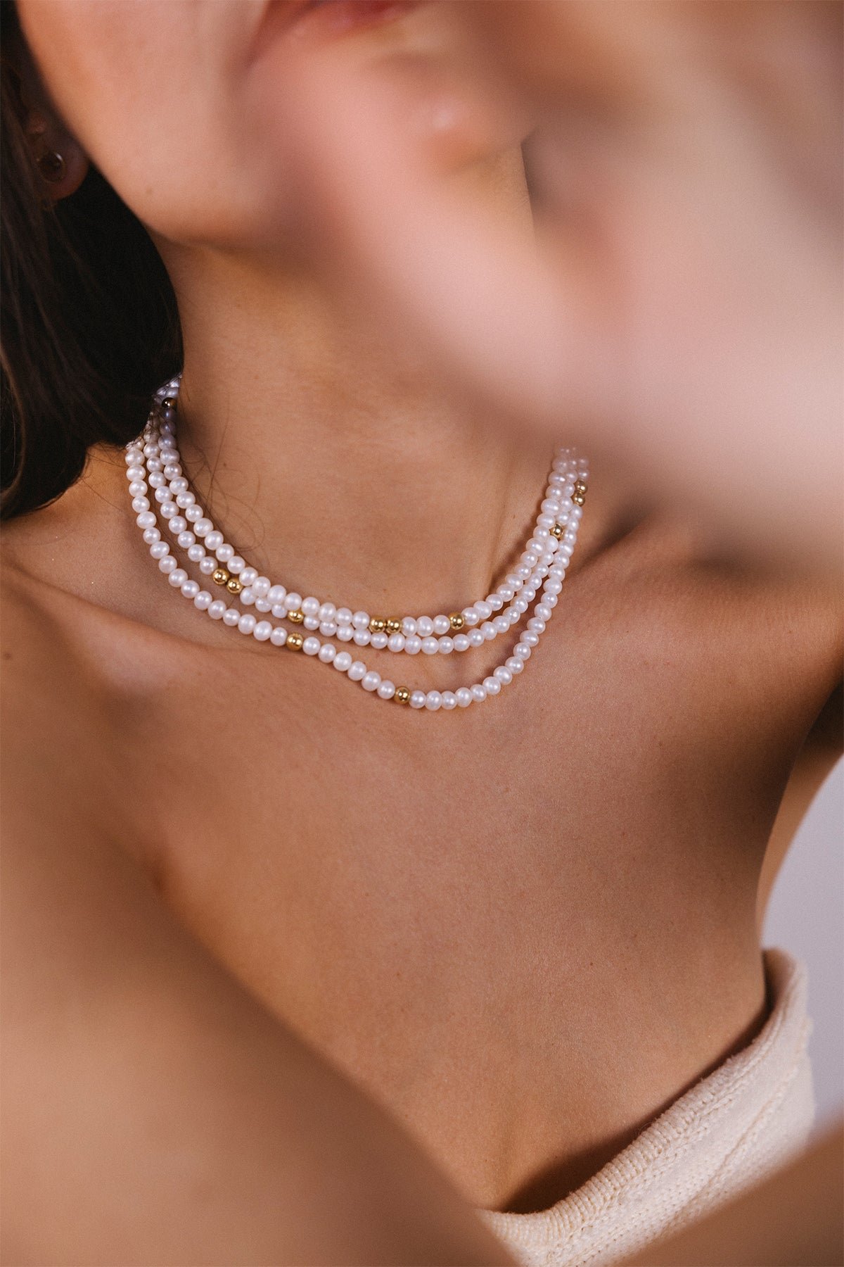 Grace Pearl Necklace White