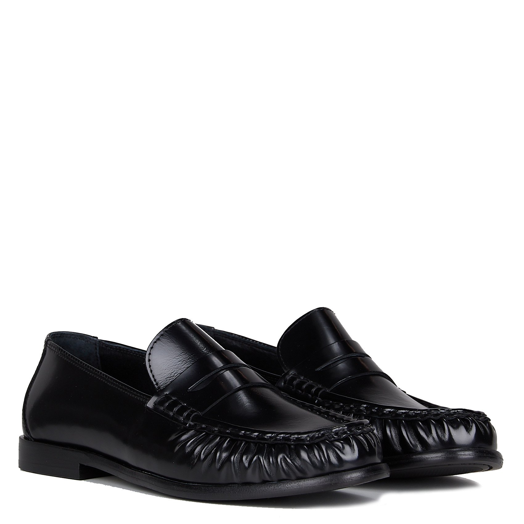 Mocassins en cuir Noir