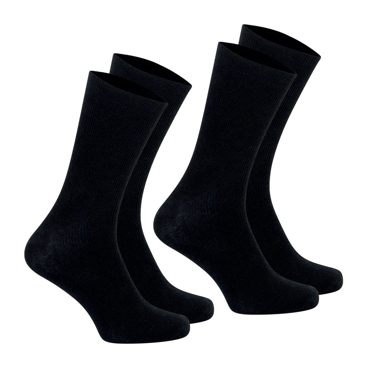 Mid-calf socks, pack of 2 pairs EMINENCE Black