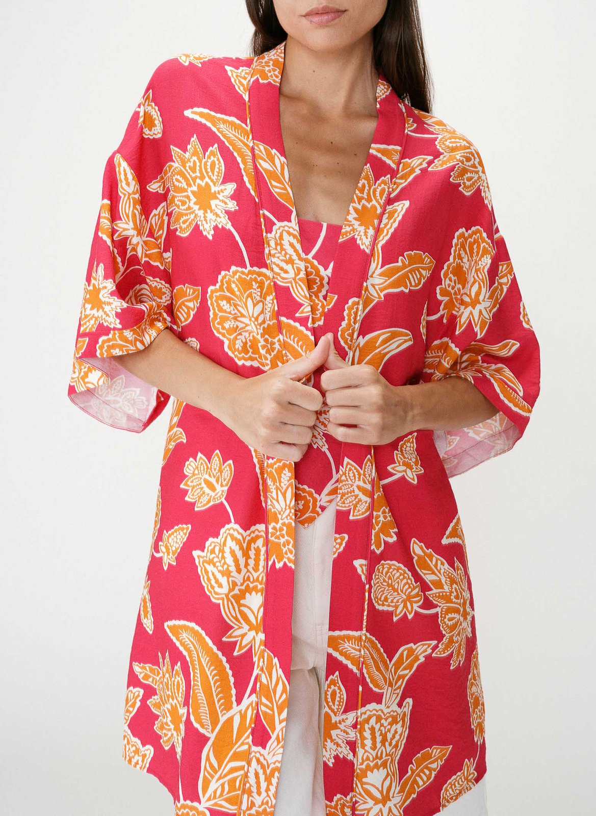 Kimono impimé GRACE ET MILA Rose