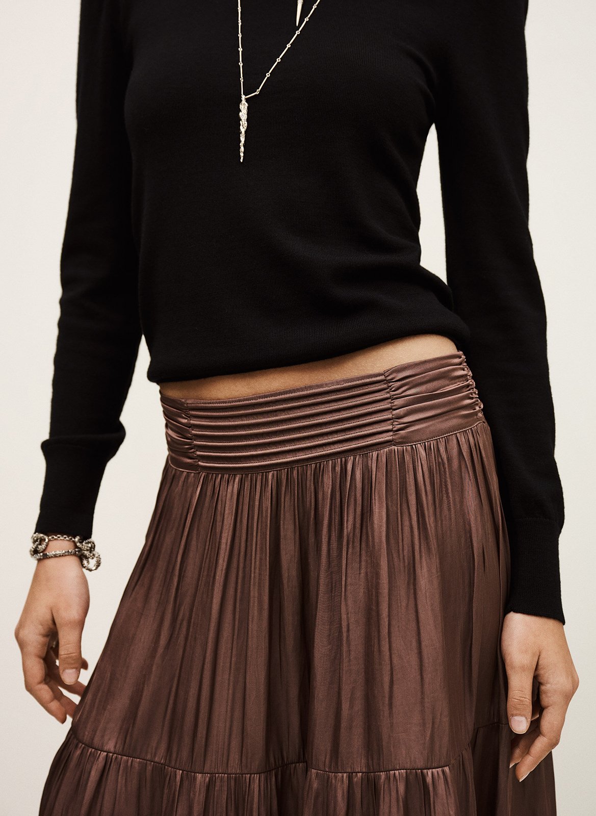 Jupe longue BA&SH Rose