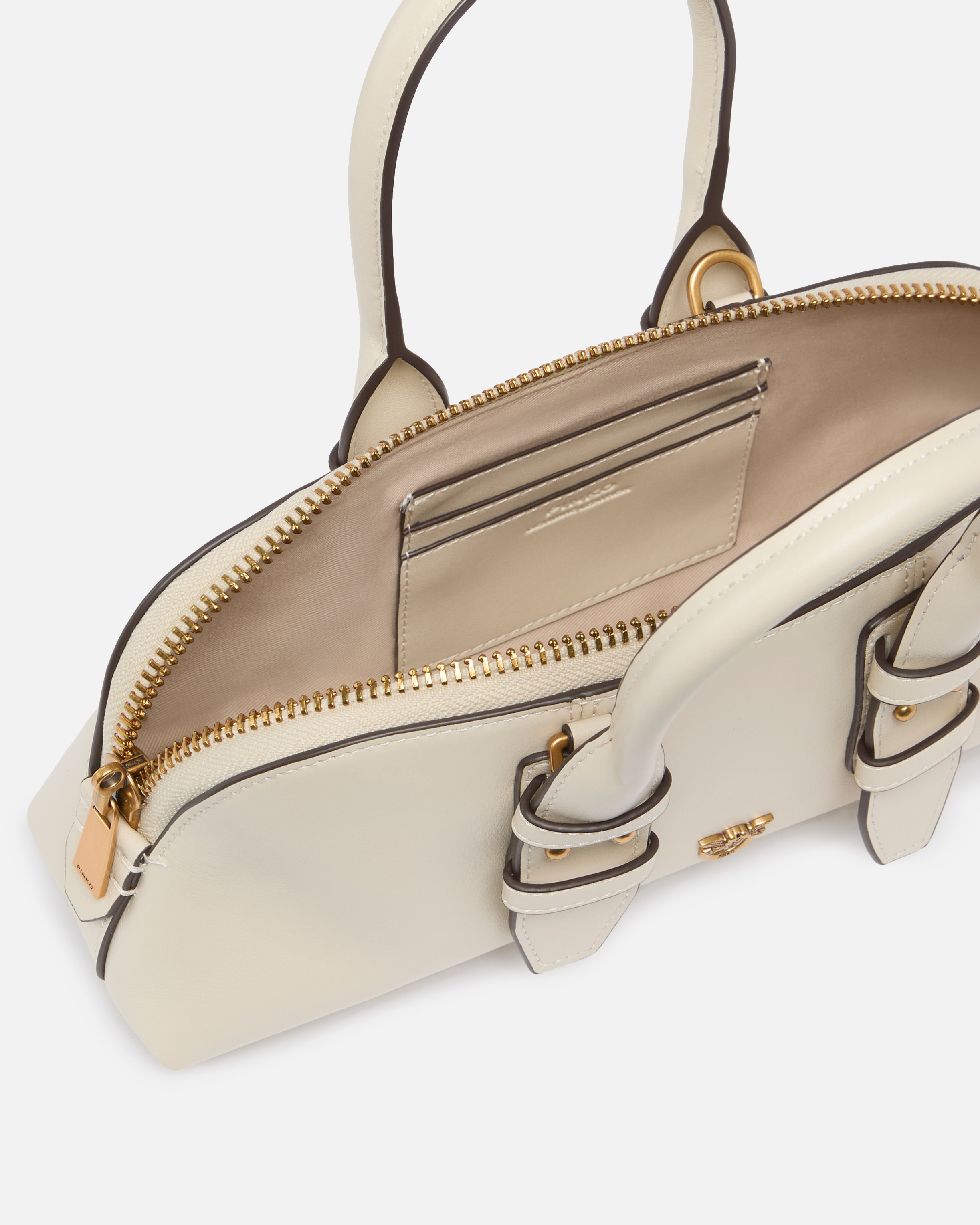 Small Escape Bag handbag in leather PINKO White