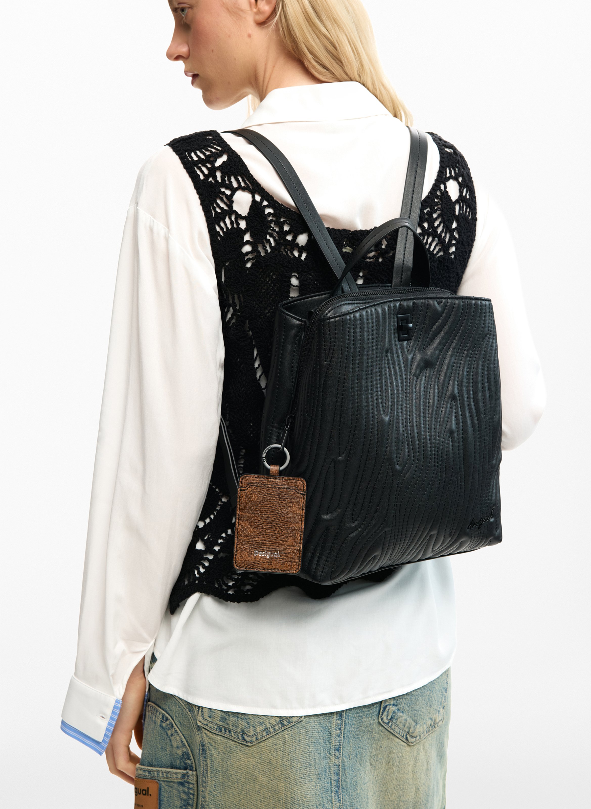 Padded Pak'r® printed backpack DESIGUAL Black