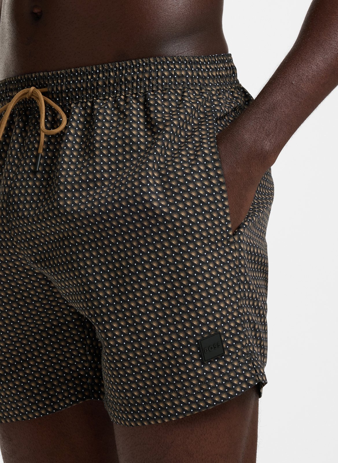 Short de bain imprimé BOSS Noir