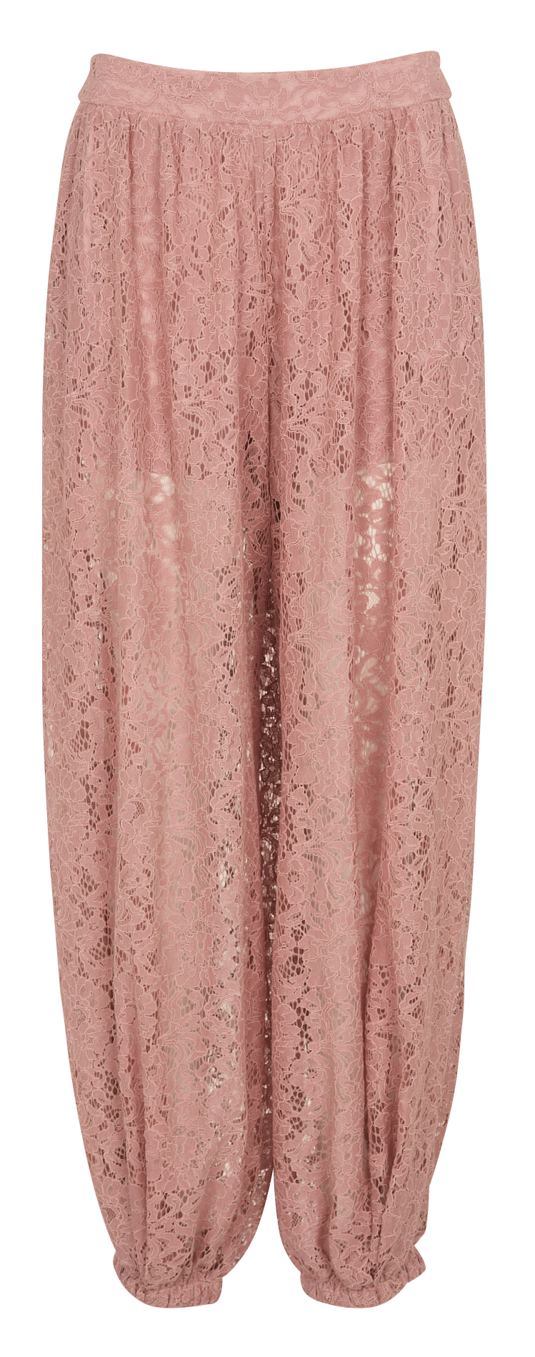 Wijde broek van kant. IMPERIAL Roze