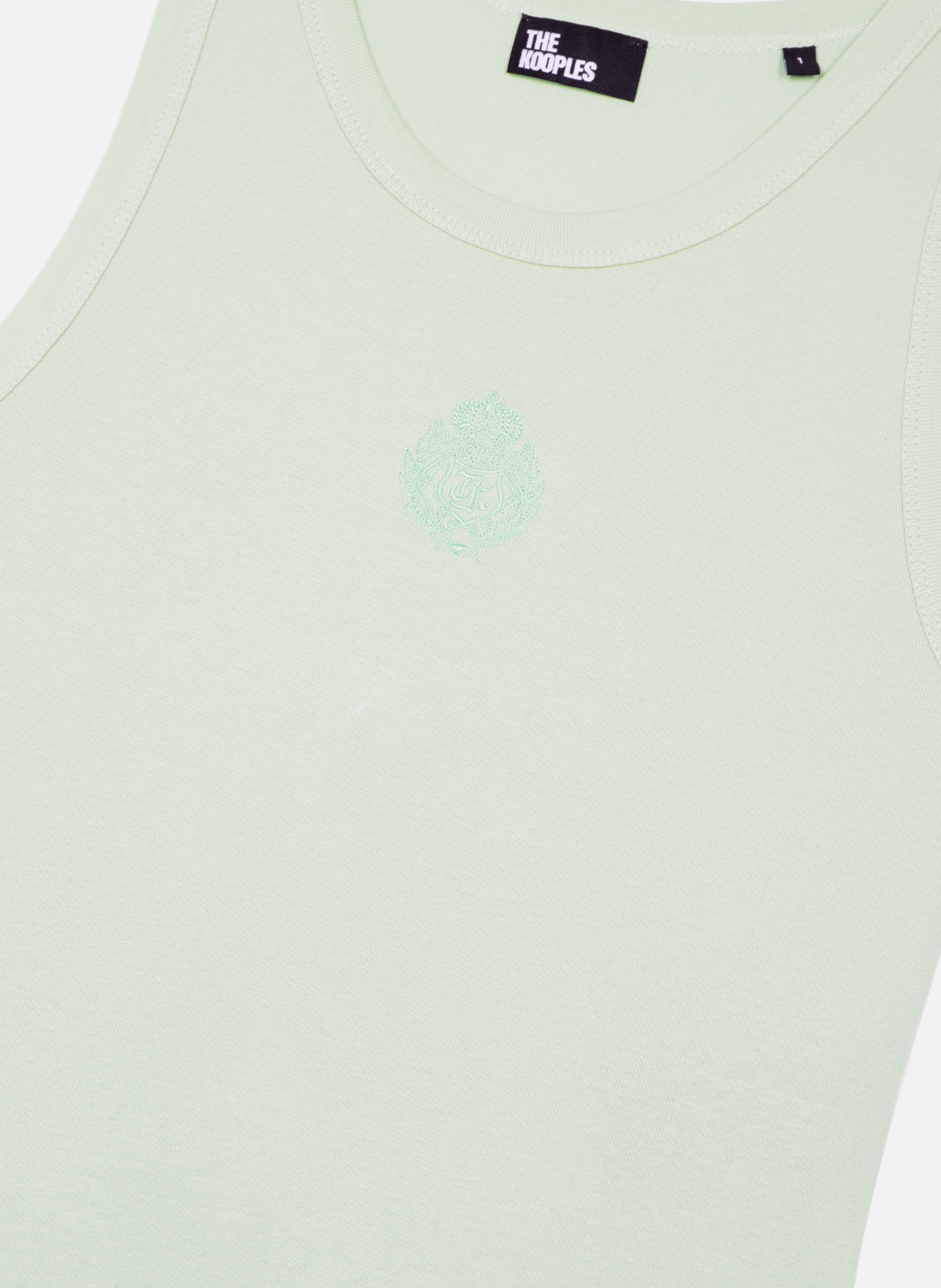 Cotton tank top with crest THE KOOPLES Green
