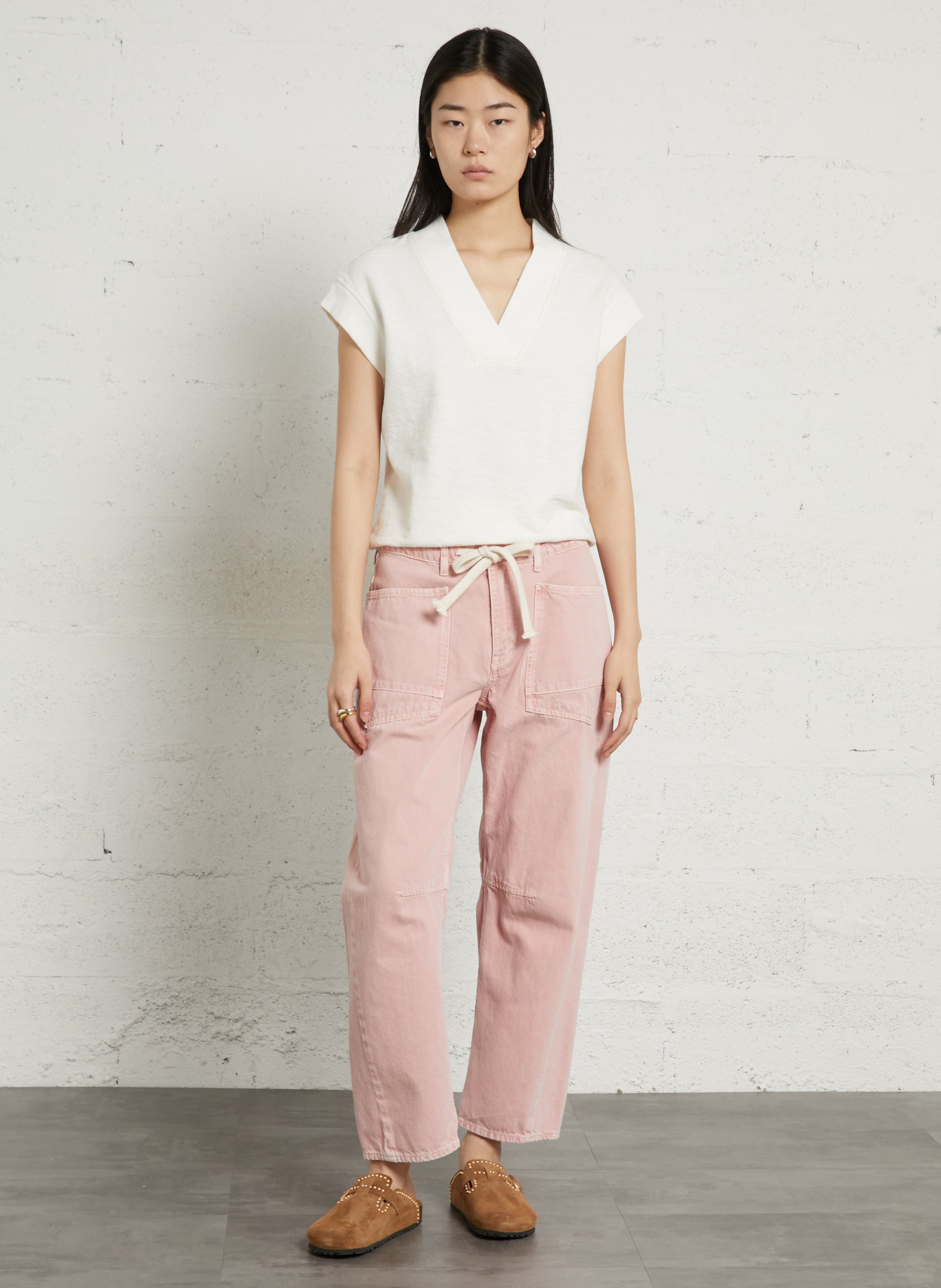 Ballonjeans aus Baumwolle LE TEMPS DES CERISES Schwarz