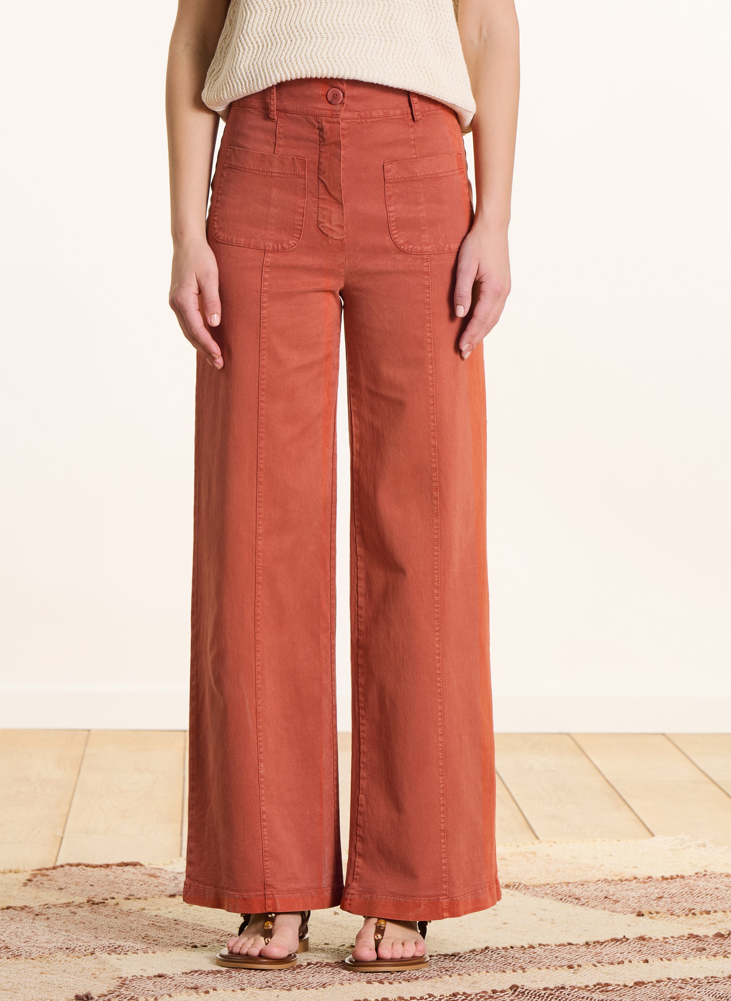 Pantalon évasé taille haute LA FEE MARABOUTEE