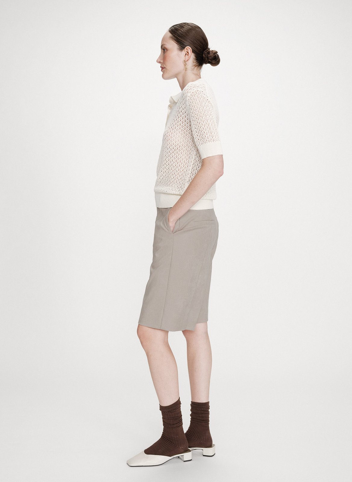 Polo en coton mélangé GRACE ET MILA Blanc