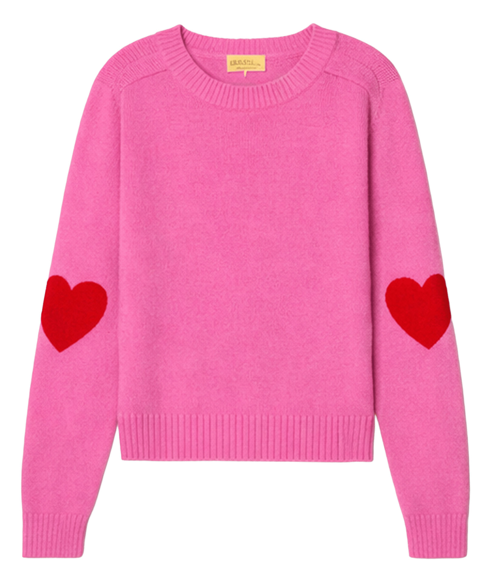 Rechte trui van kasjmier met ronde hals FROM FUTURE Roze