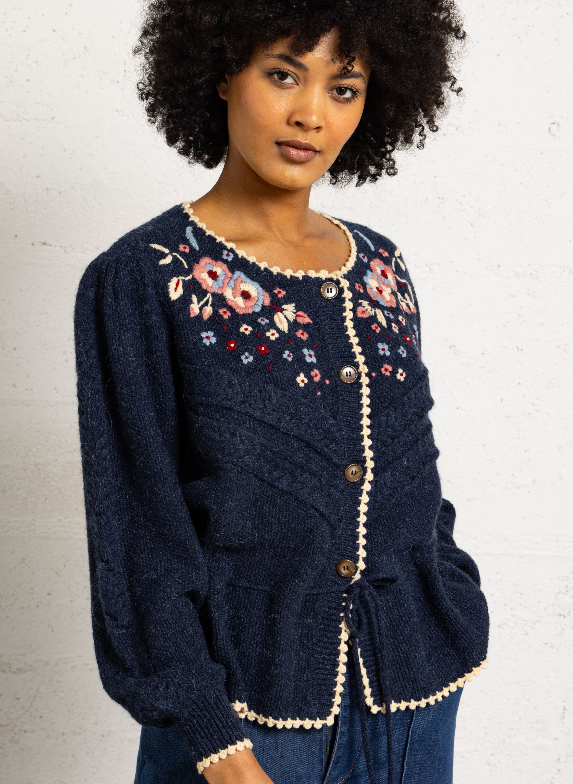 Gilet col rond  LOUISE MISHA Bleu