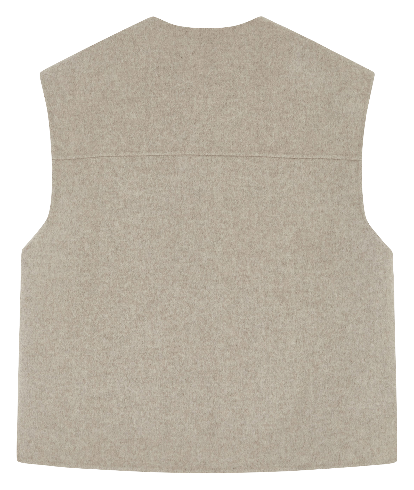 Veste sans manches ample en laine mélangée GRACE ET MILA Beige