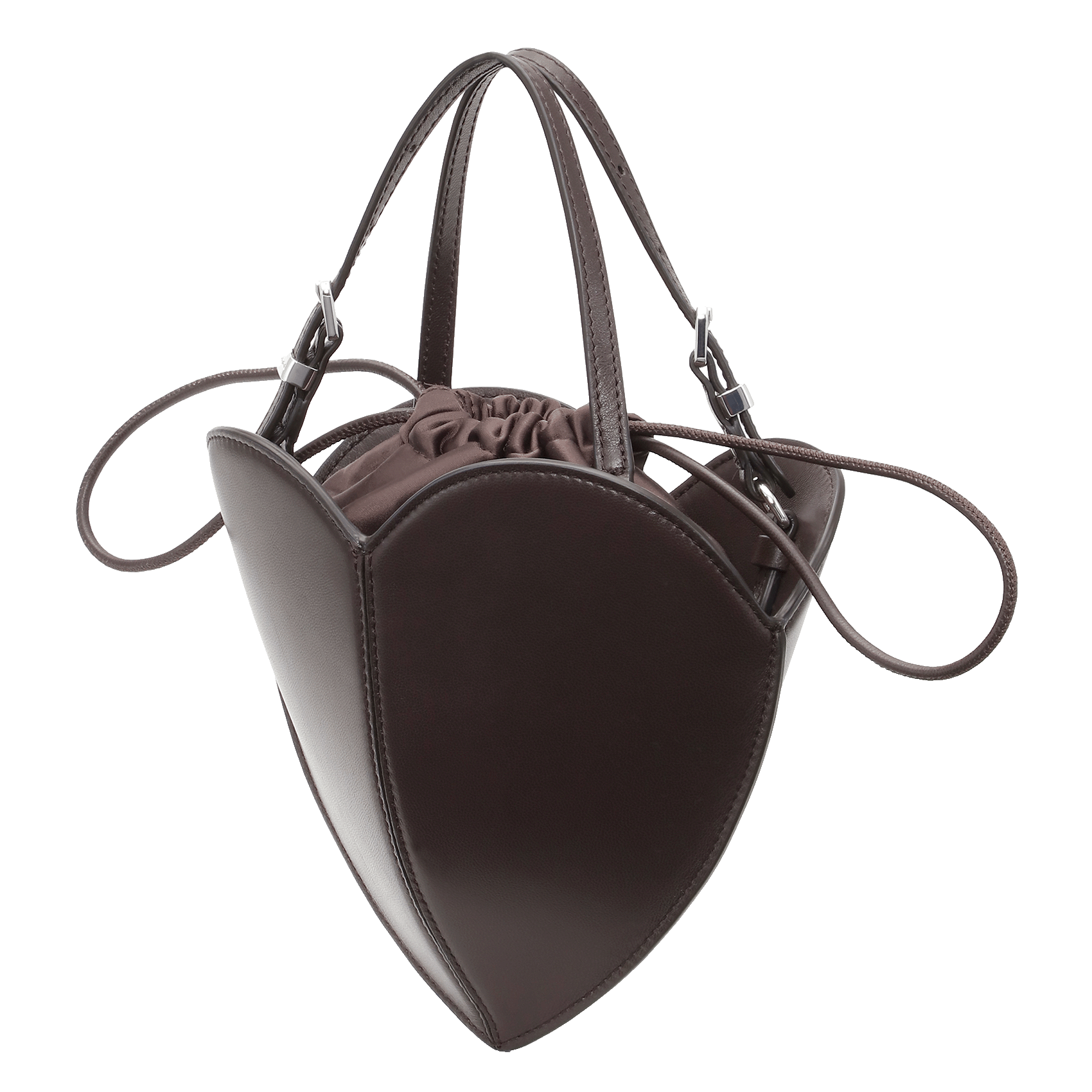 Sac à main en cuir ROTATE Marron