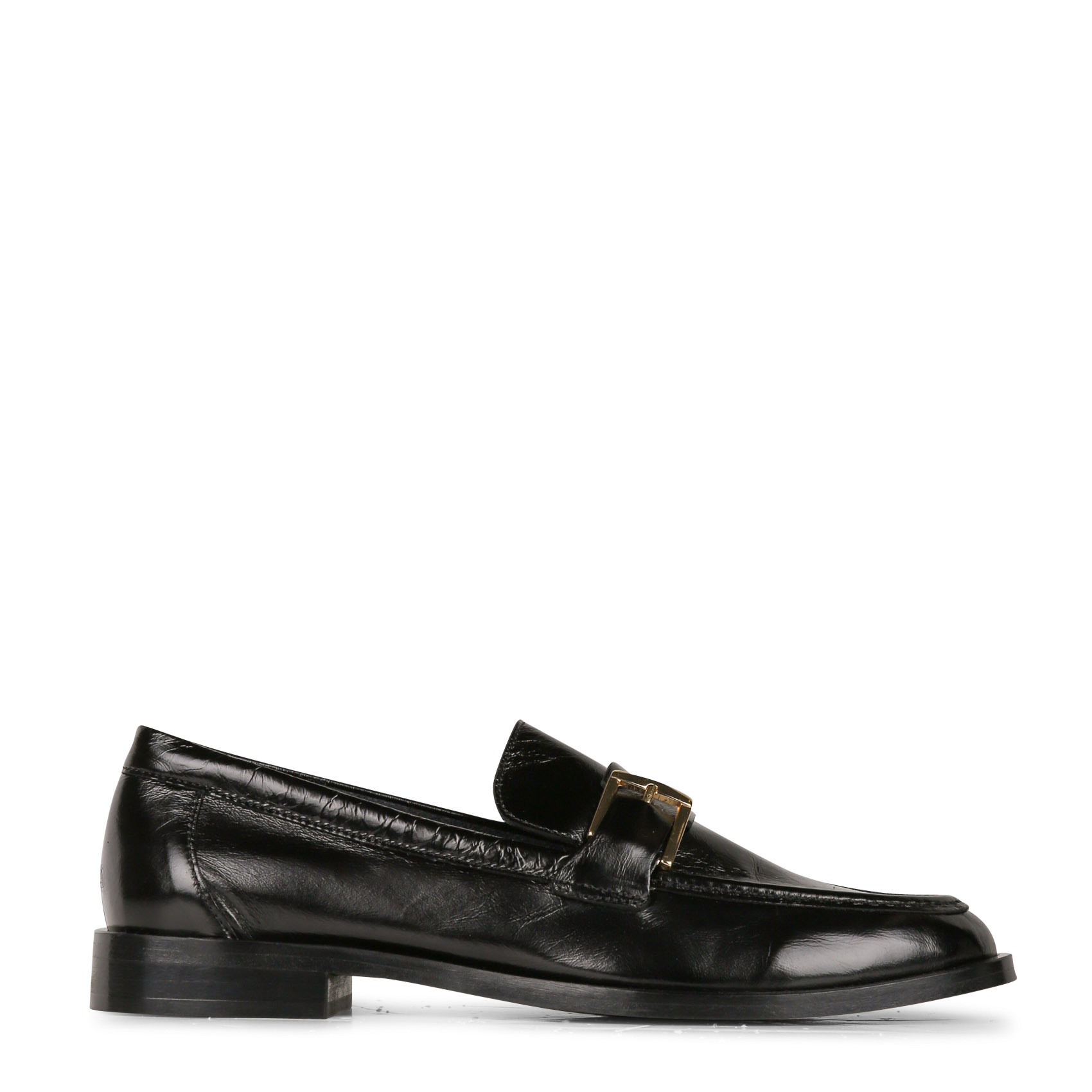 Mocassins en cuir verni MAISON 123 Noir