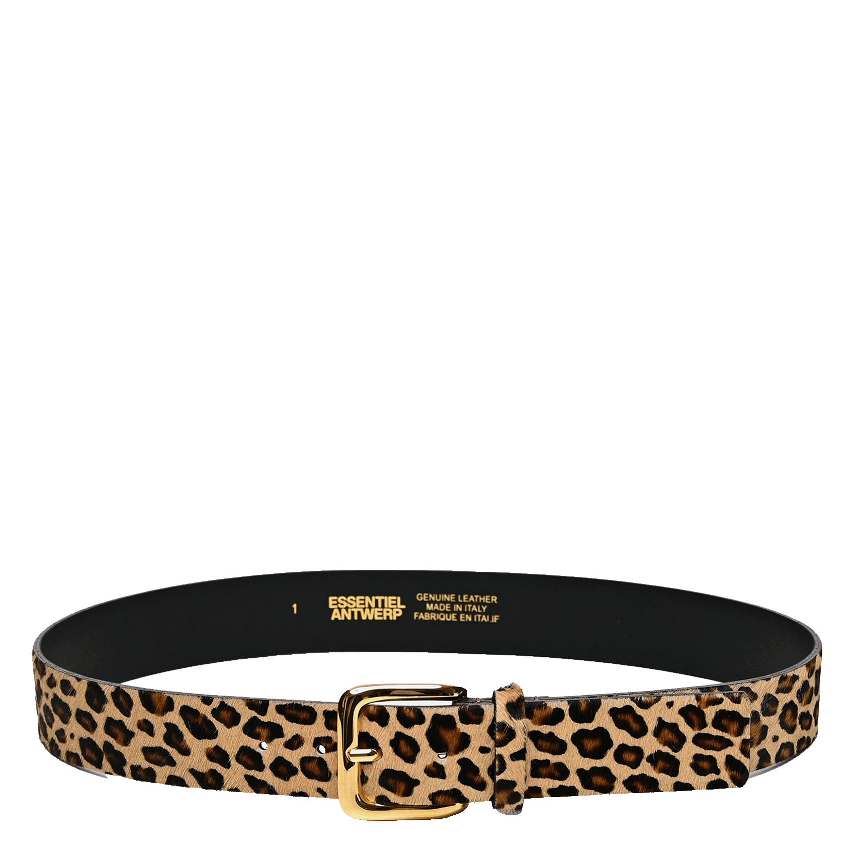 Ceinture en cuir imprimé ESSENTIEL ANTWERP Noir