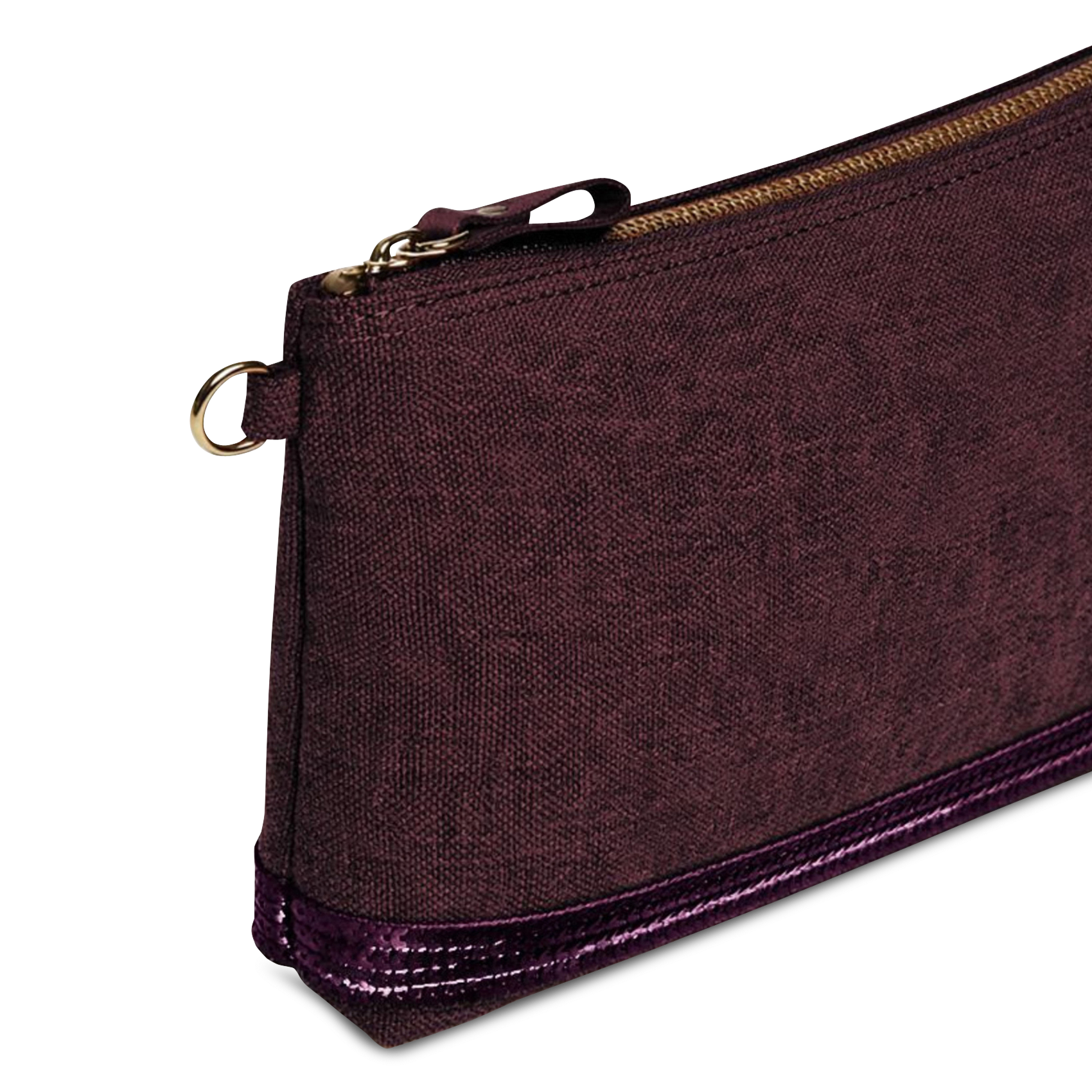 Crossbody linen clutch VANESSA BRUNO Purple