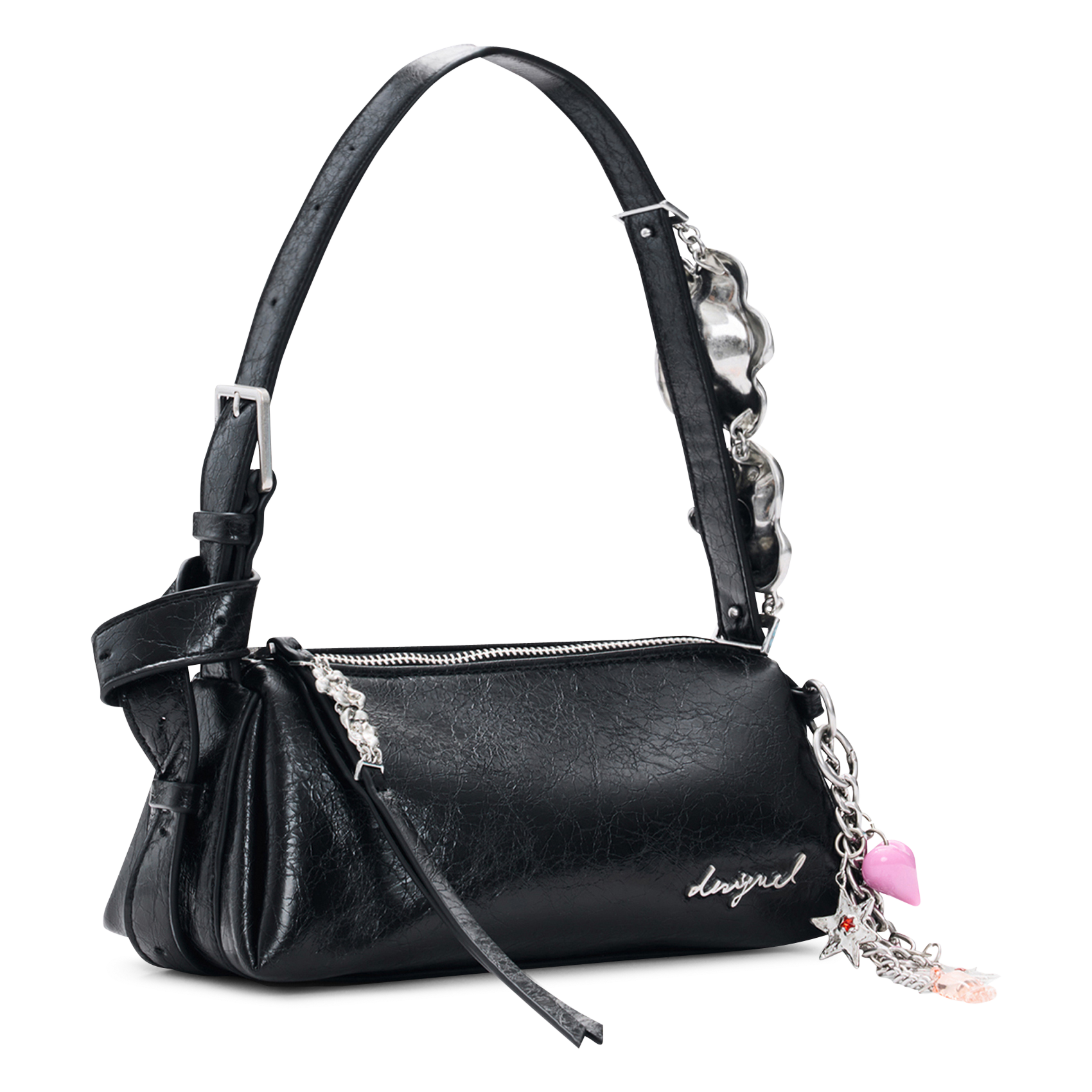 Sac porté épaule effet cuir DESIGUAL Schwarz