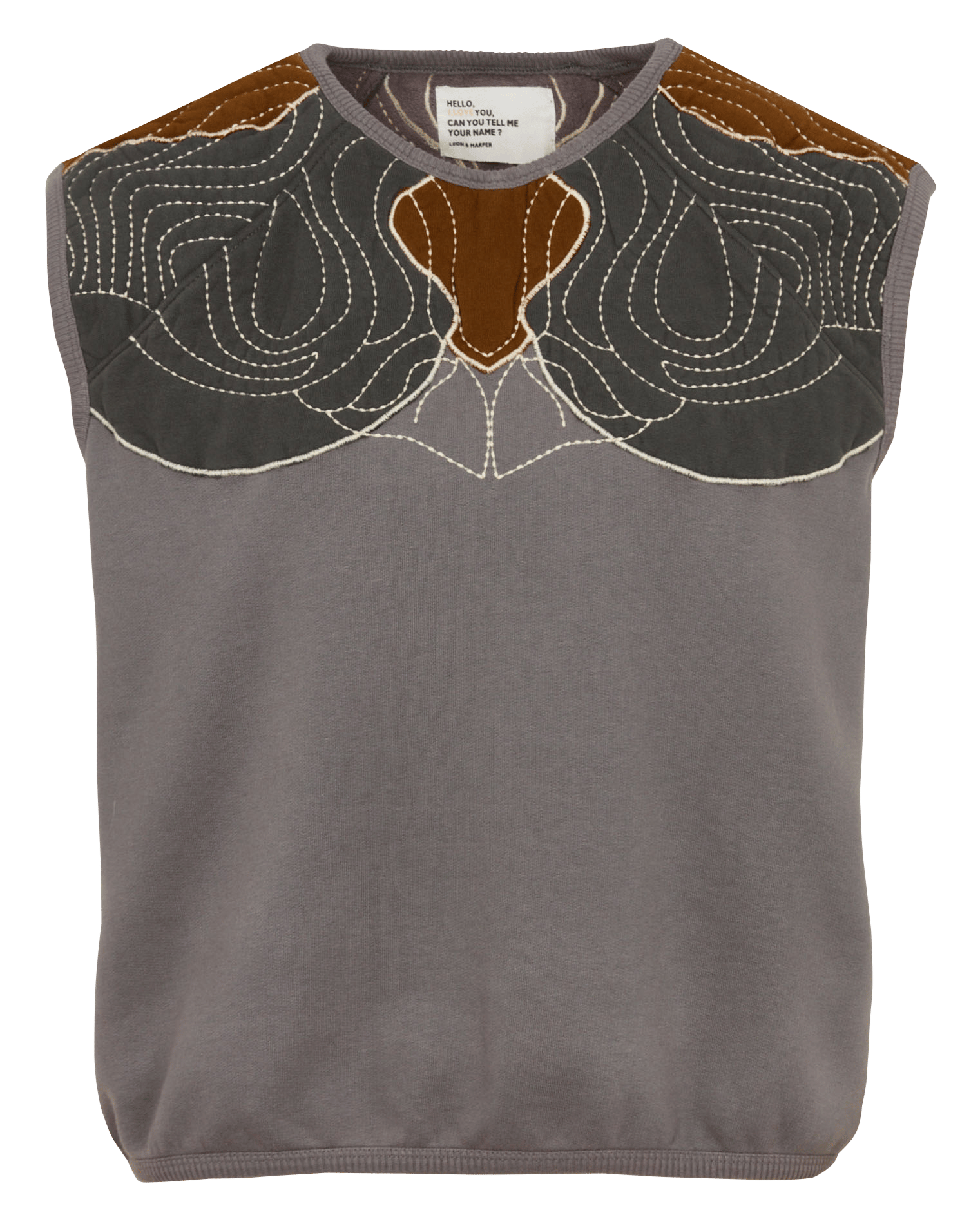 Oversized sweatshirt in blended organic cotton LEON & HARPER Grey