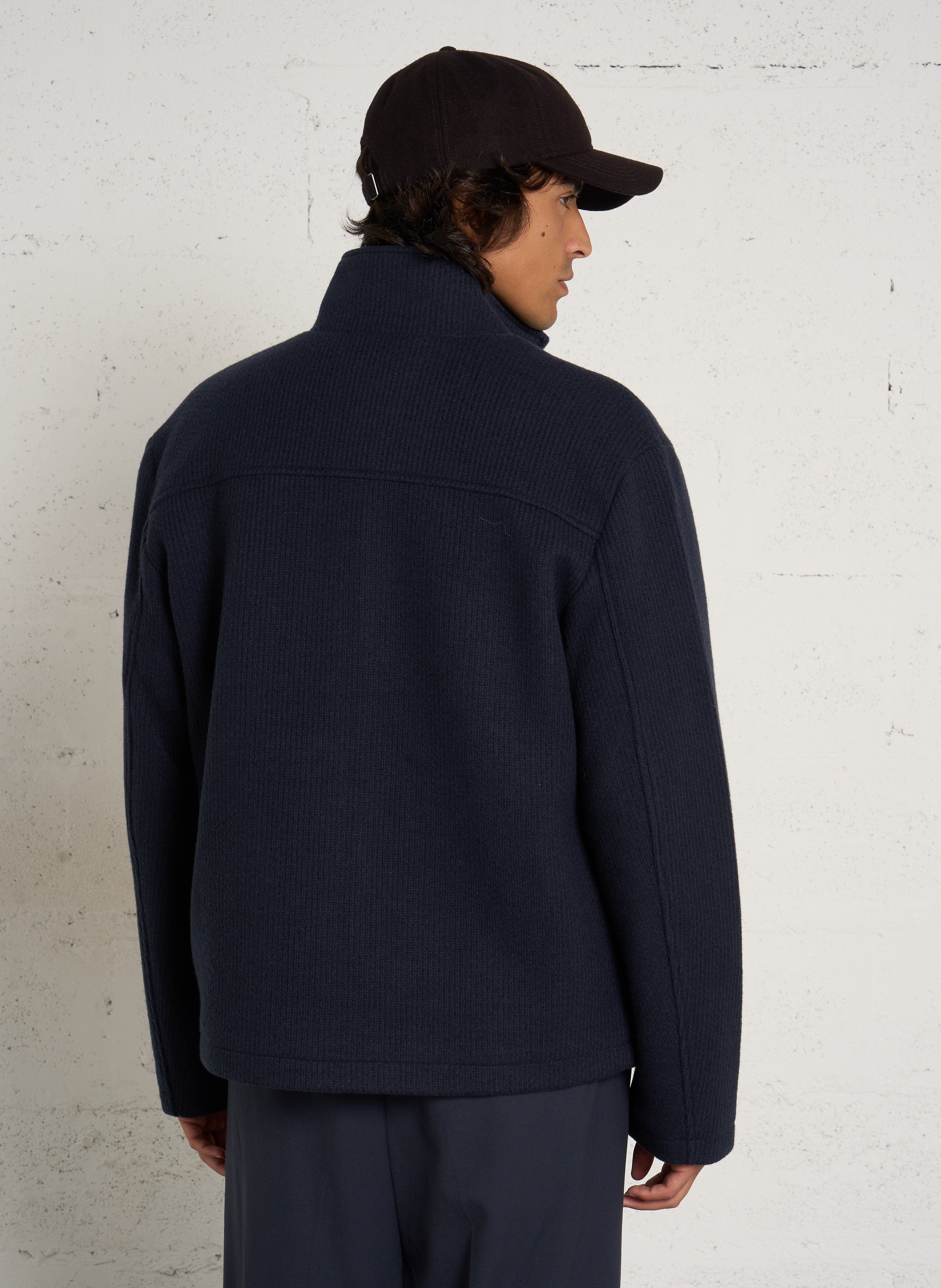 Straight high-neck jacket CASUAL FRIDAY Blue