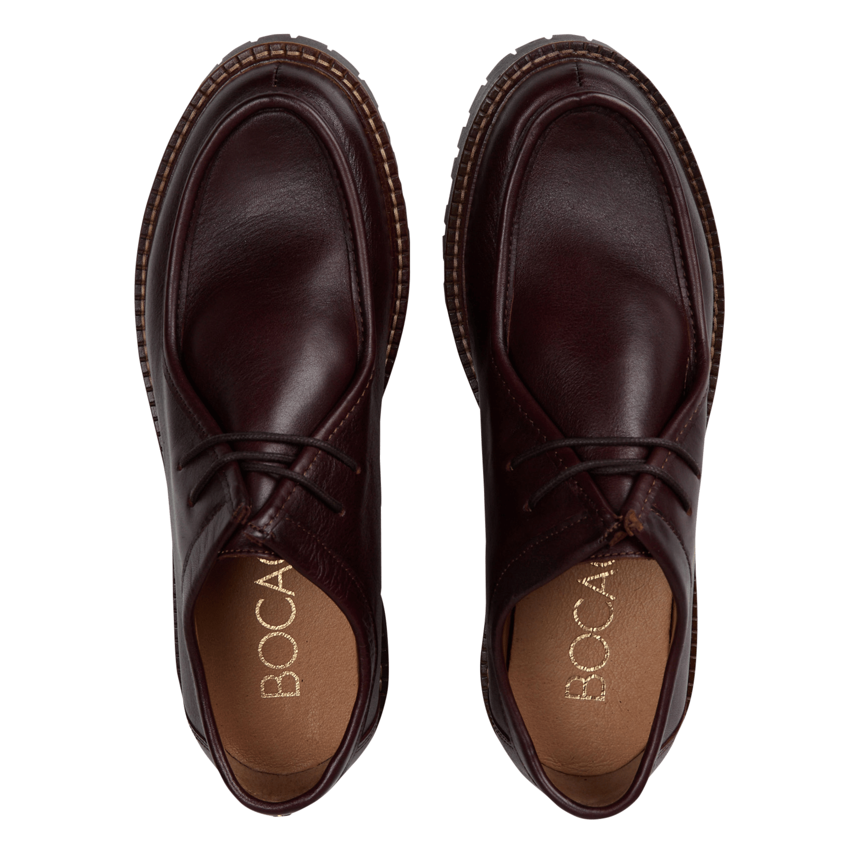 Leder-Derbys zum Schnüren | Braun BOCAGE Damen