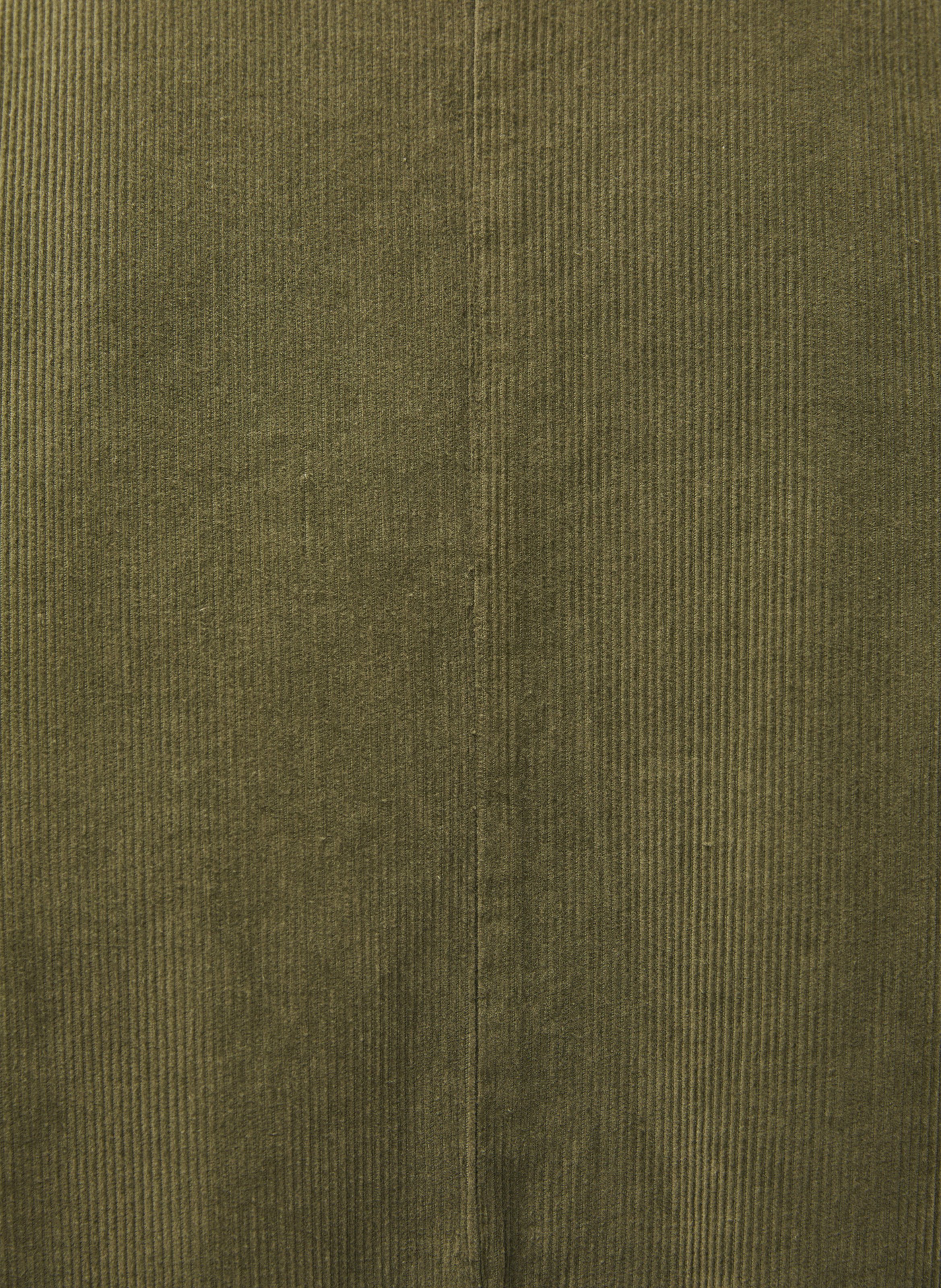 Veste droite velours côtelé en coton HUMILITY Vert