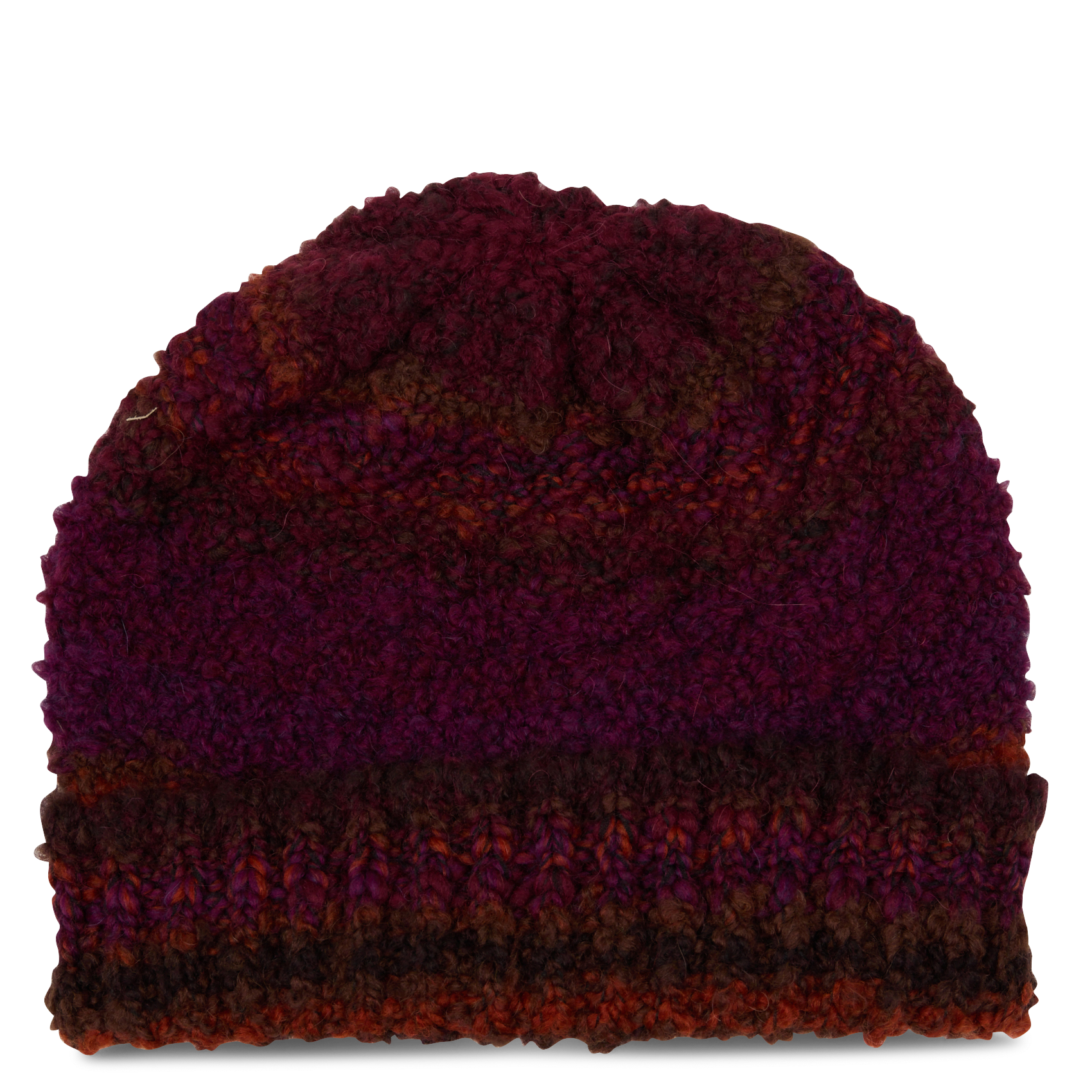 Knitted hat with turn-up LA FEE MARABOUTEE Red