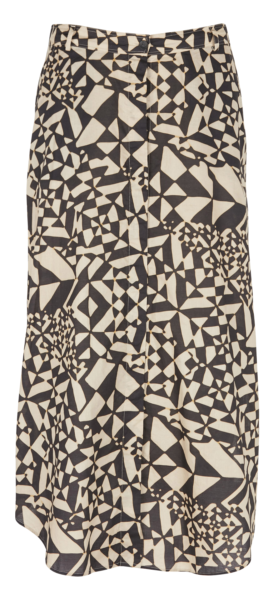 Jupe évasée imprimée en coton  DIEGA Beige