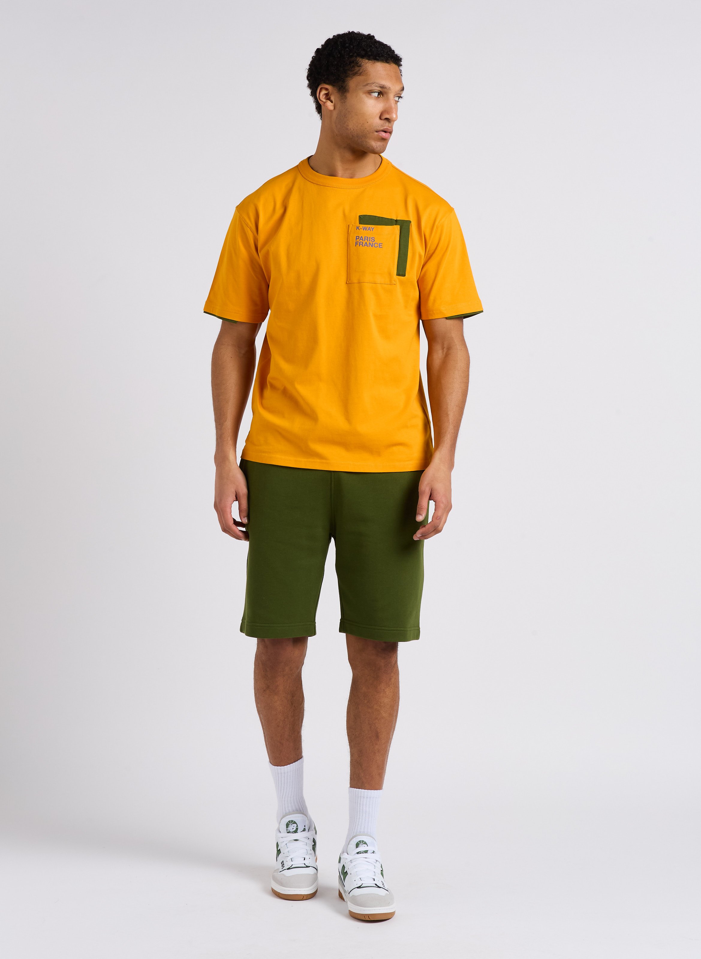 Tee-shirt col rond en coton K-WAY Orange