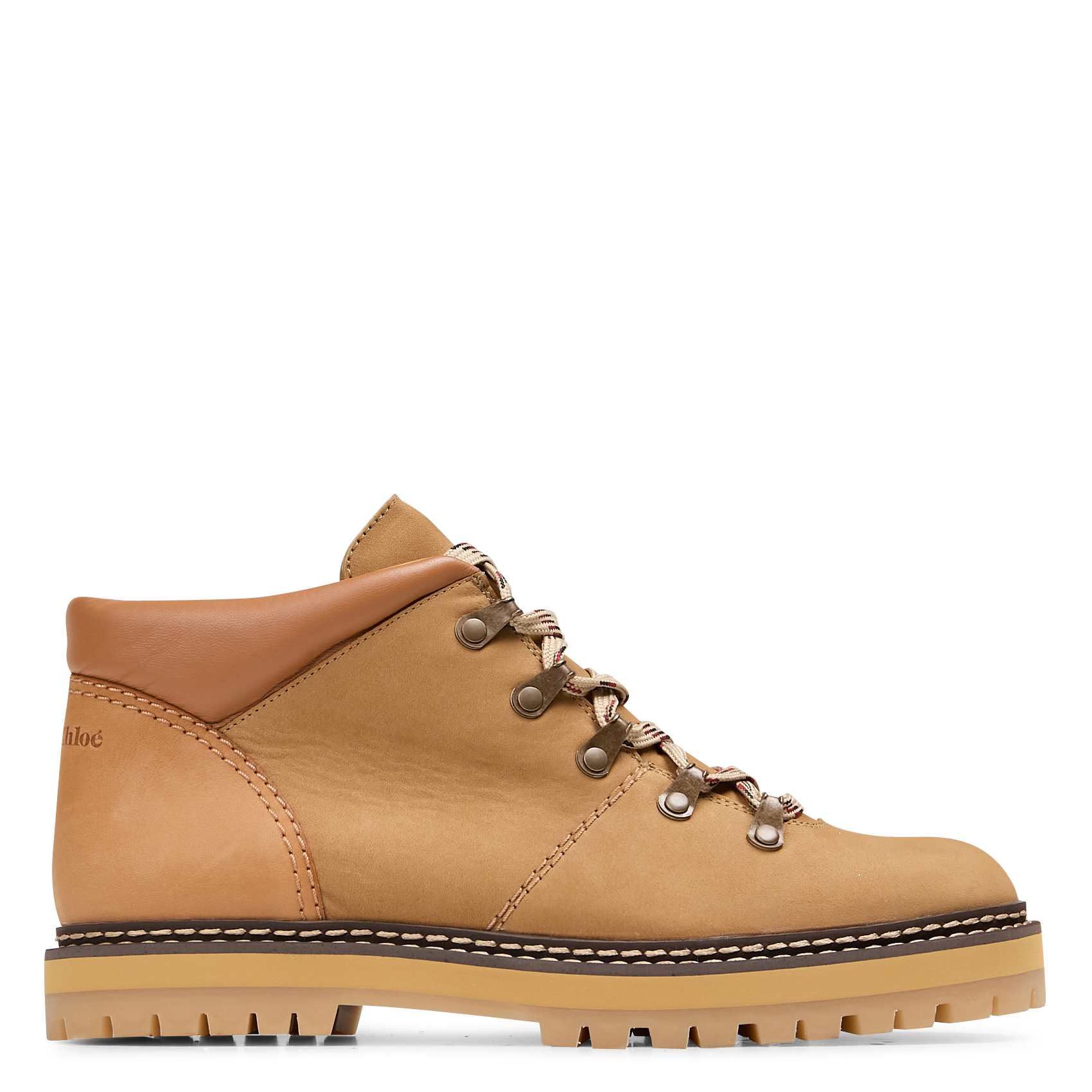 【関税込み】See by Chloe ベージュ Eileen ブーツ SEE BY CHLOÉ Eileen leather-trimmed nubuck ankle boots | NET