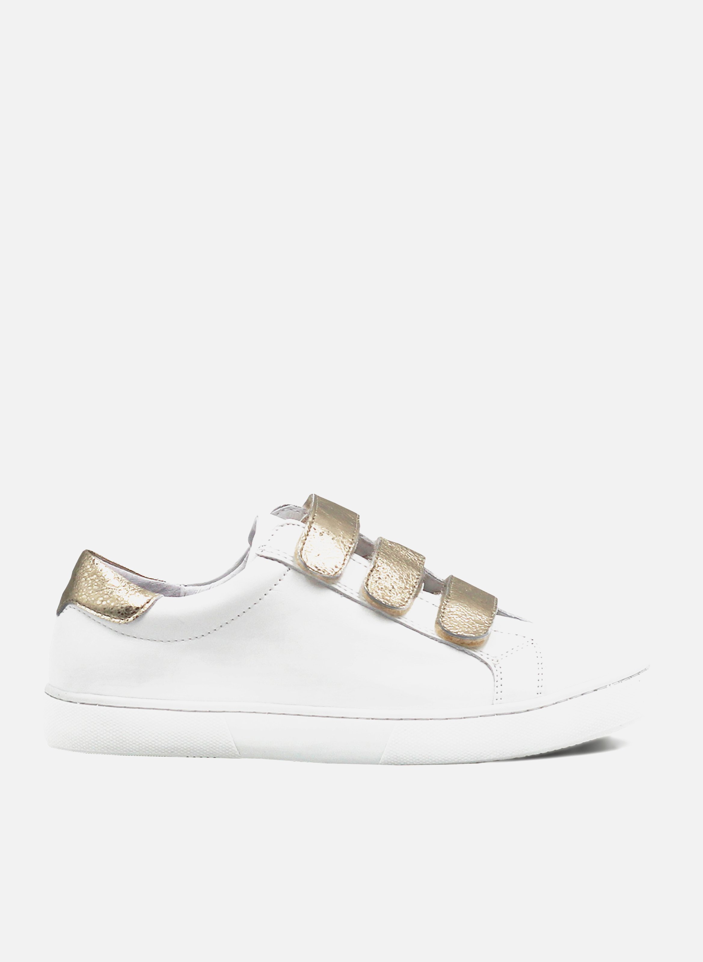 Smooth leather Velcro trainers JULES & JENN