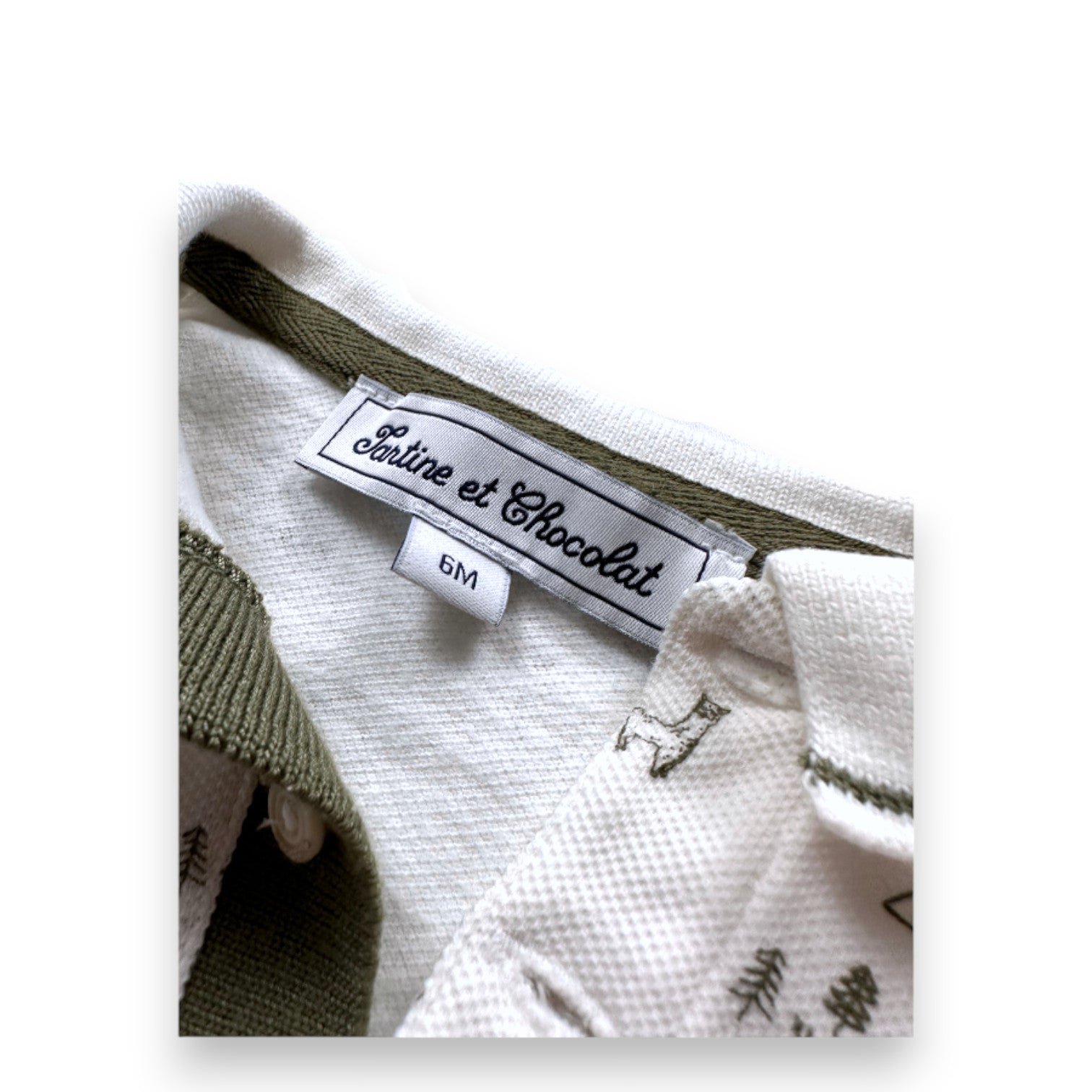 White Baby Polo - 6 months TARTINE ET CHOCOLAT - seconde-main White