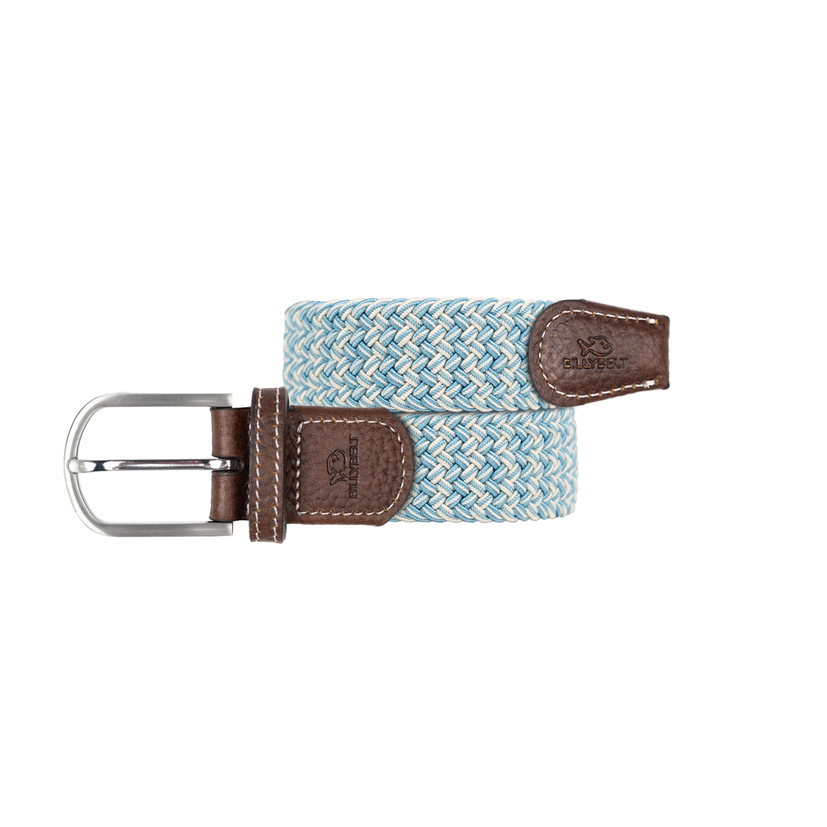 Multicolored braided elastic belt BILLYBELT Blue