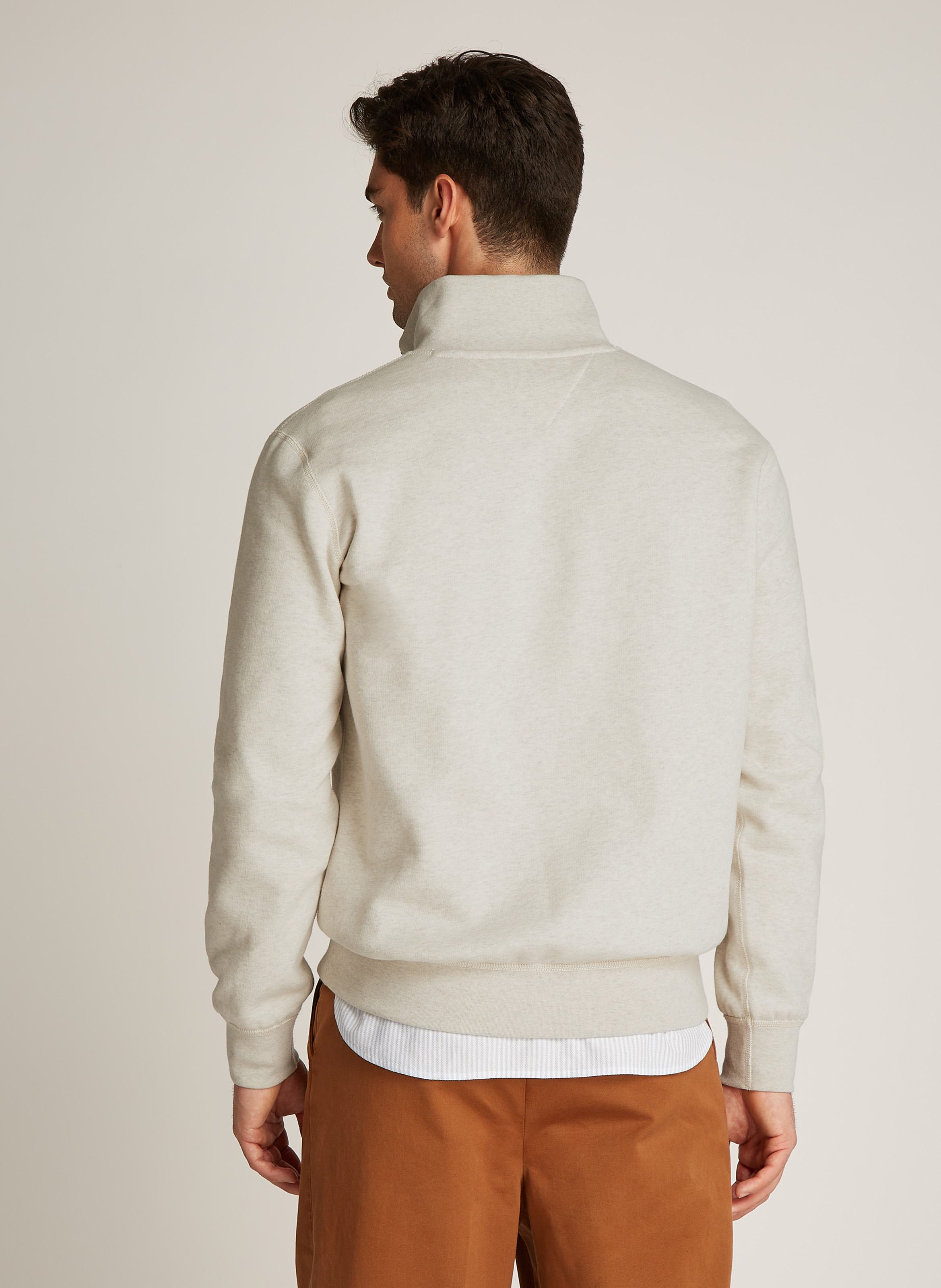 Cotton-blend high-neck jumper TOMMY HILFIGER Beige