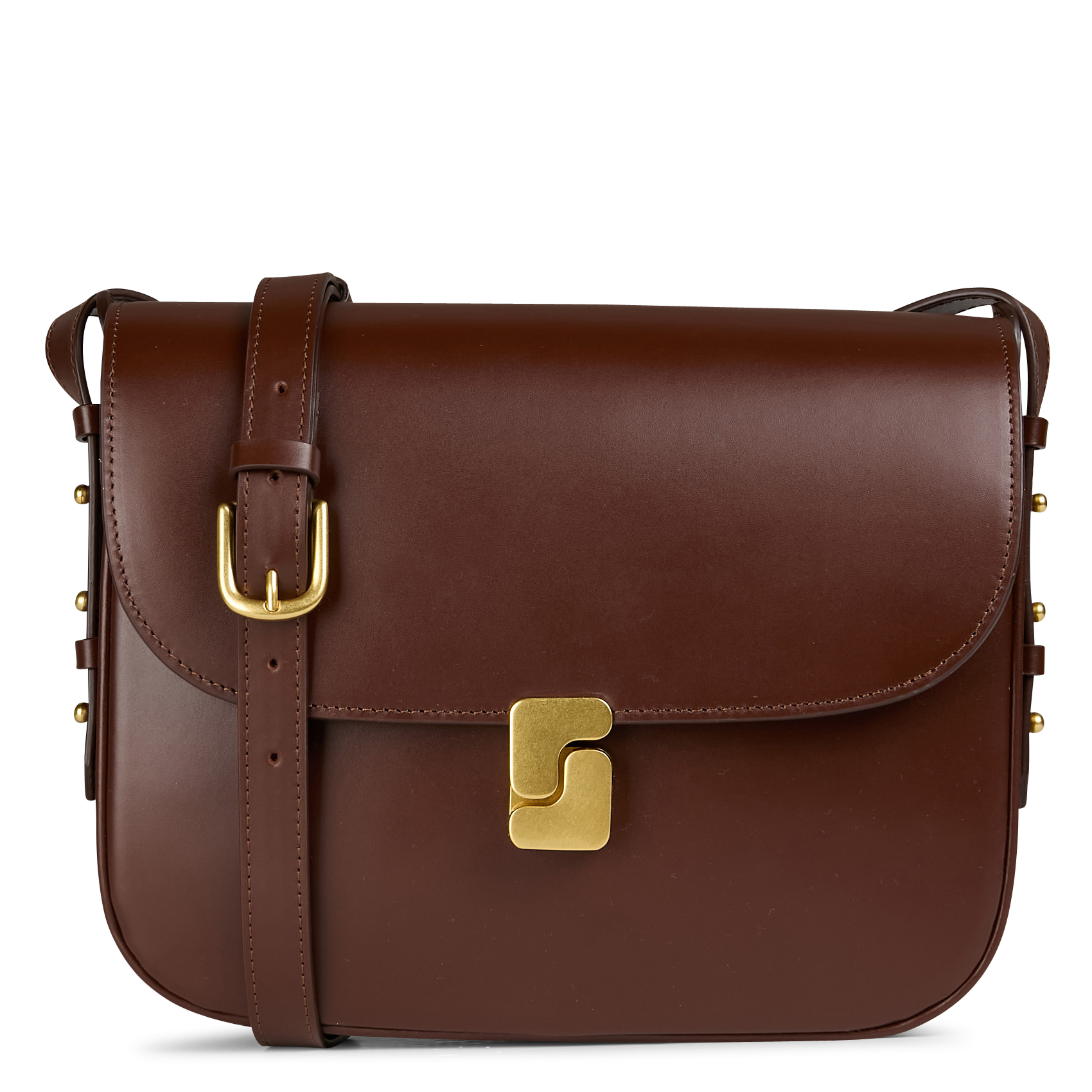 Dori leather shoulder bag SOEUR Brown