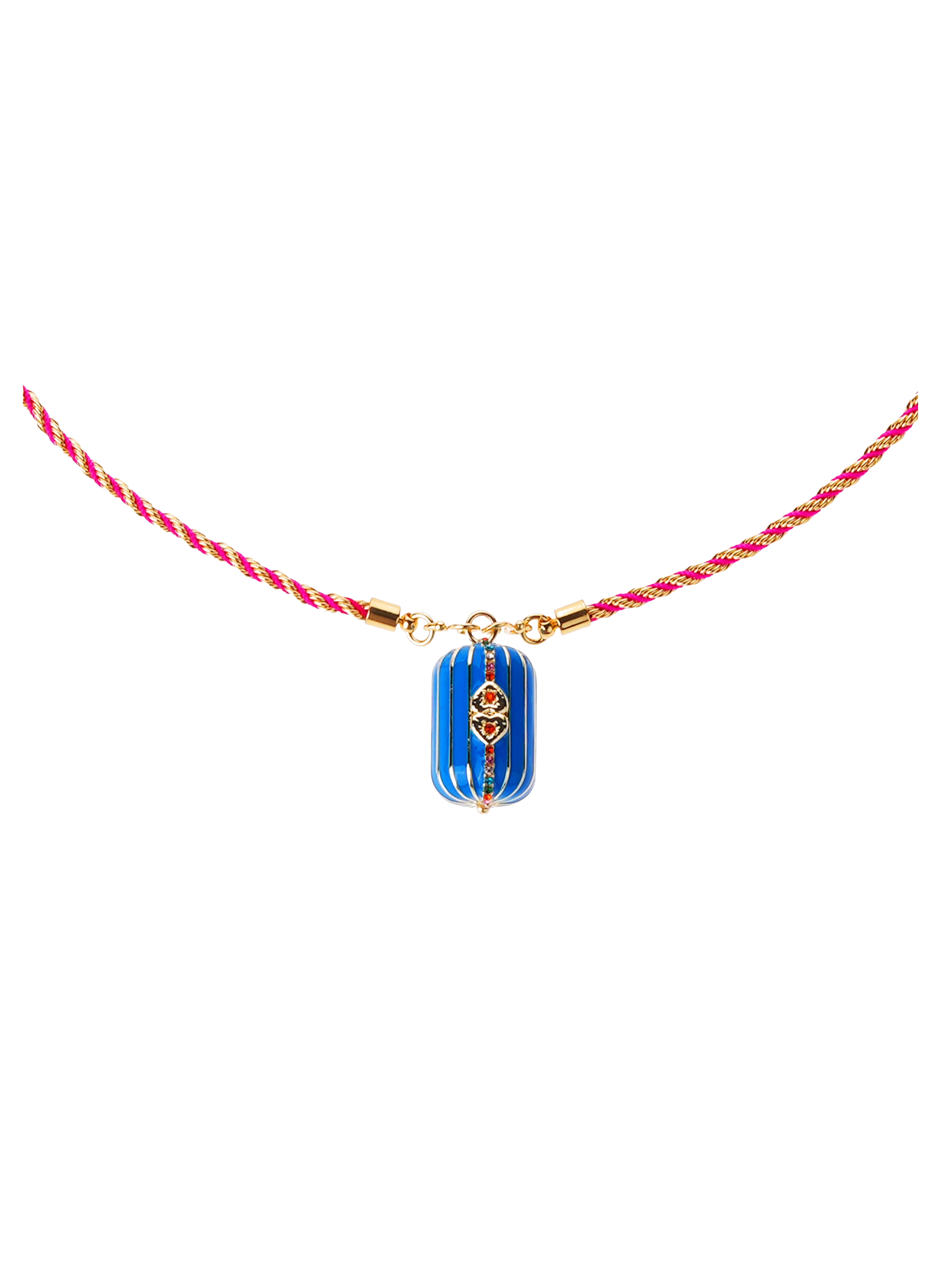 Long cord necklace with central charm HIPANEMA Blue