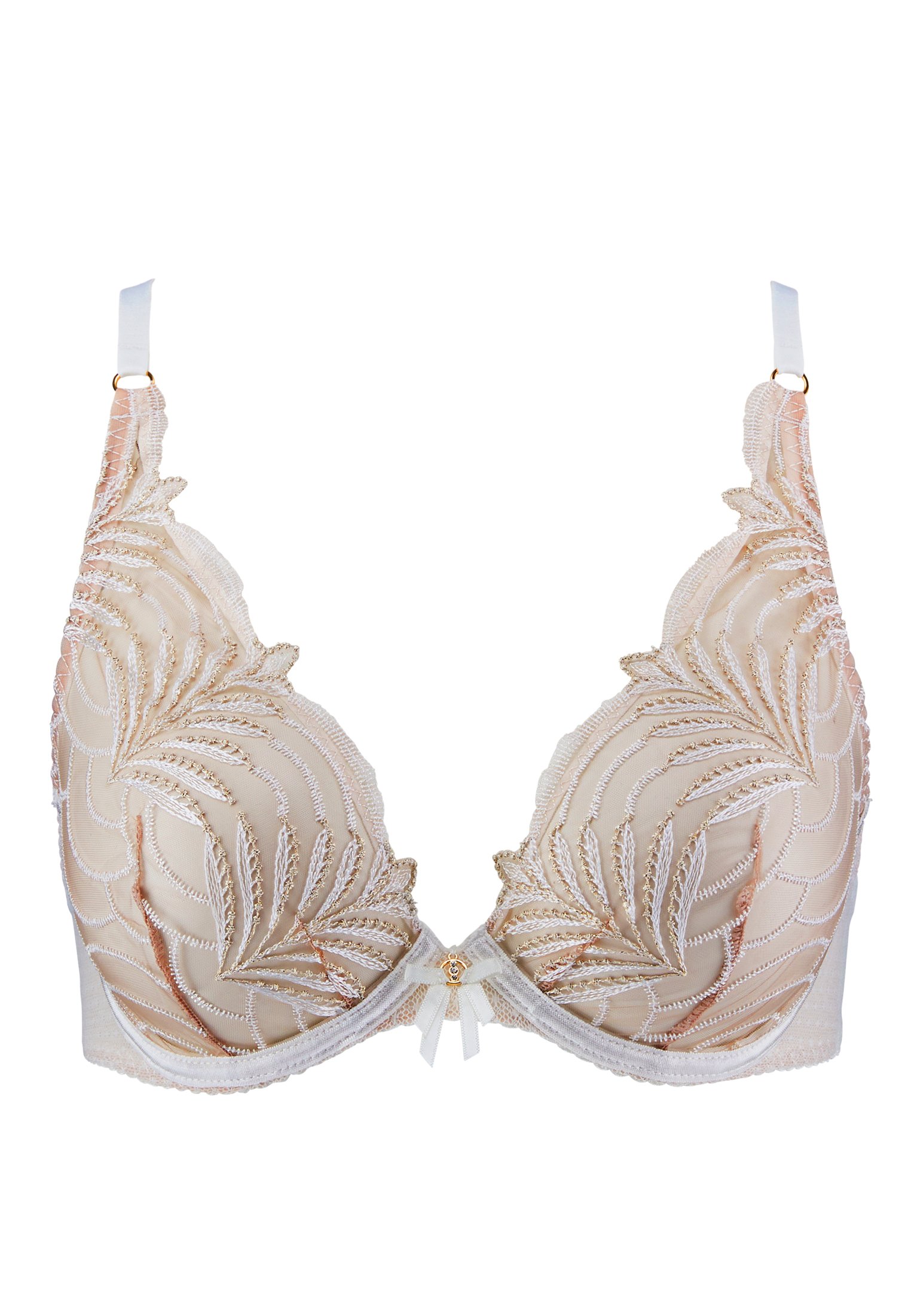 A la Folie kohl black underwired triangle bra AUBADE Beige