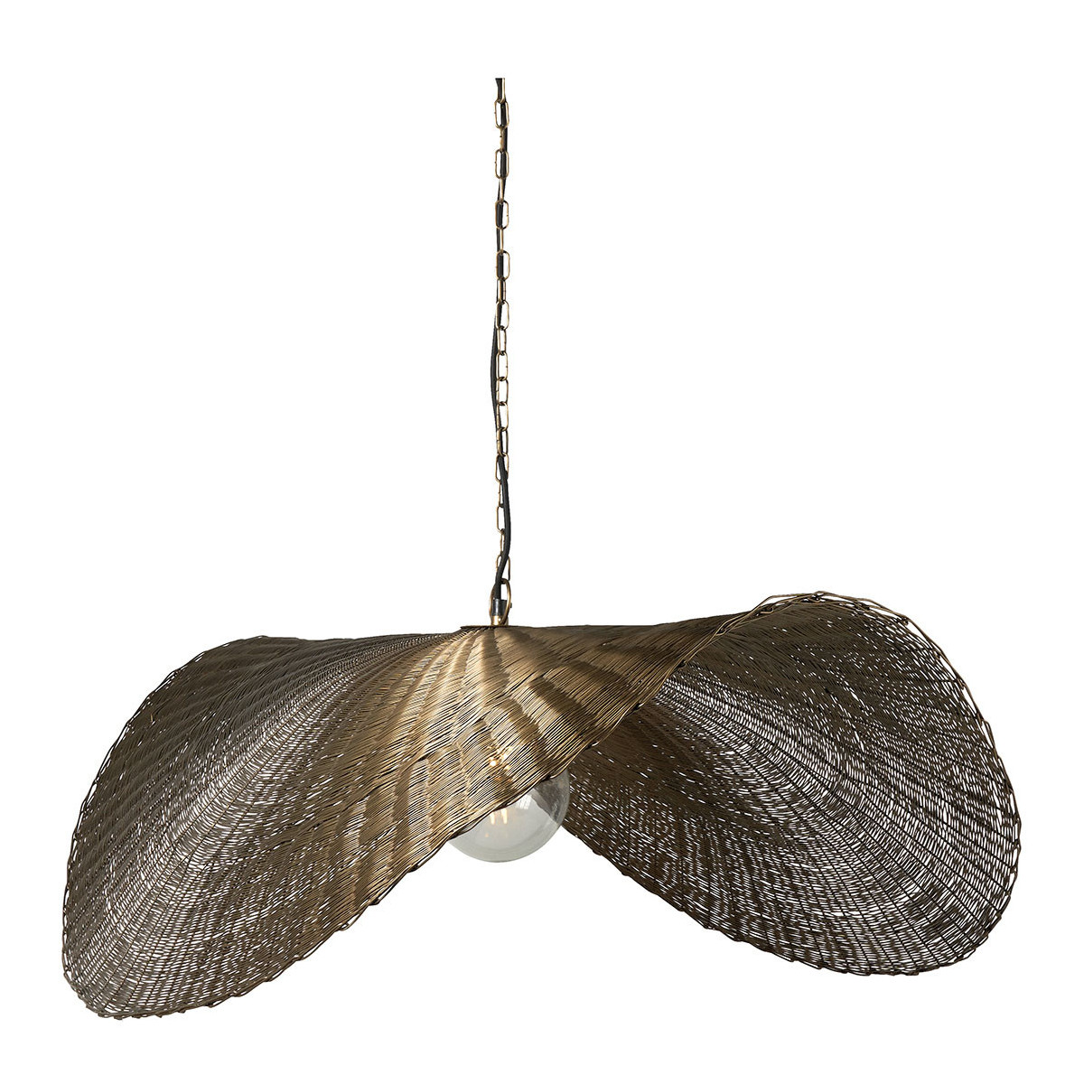 Metal ceiling light BLANC D'IVOIRE Brown