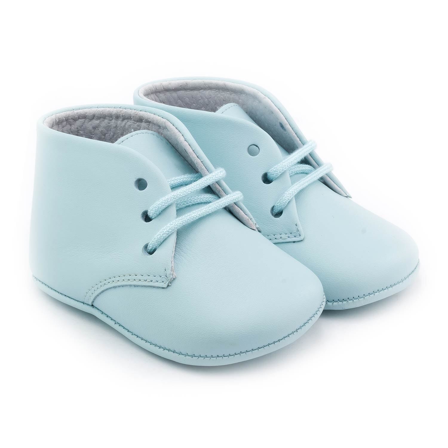 Soft leather baby booties Boni & Sidonie Blue