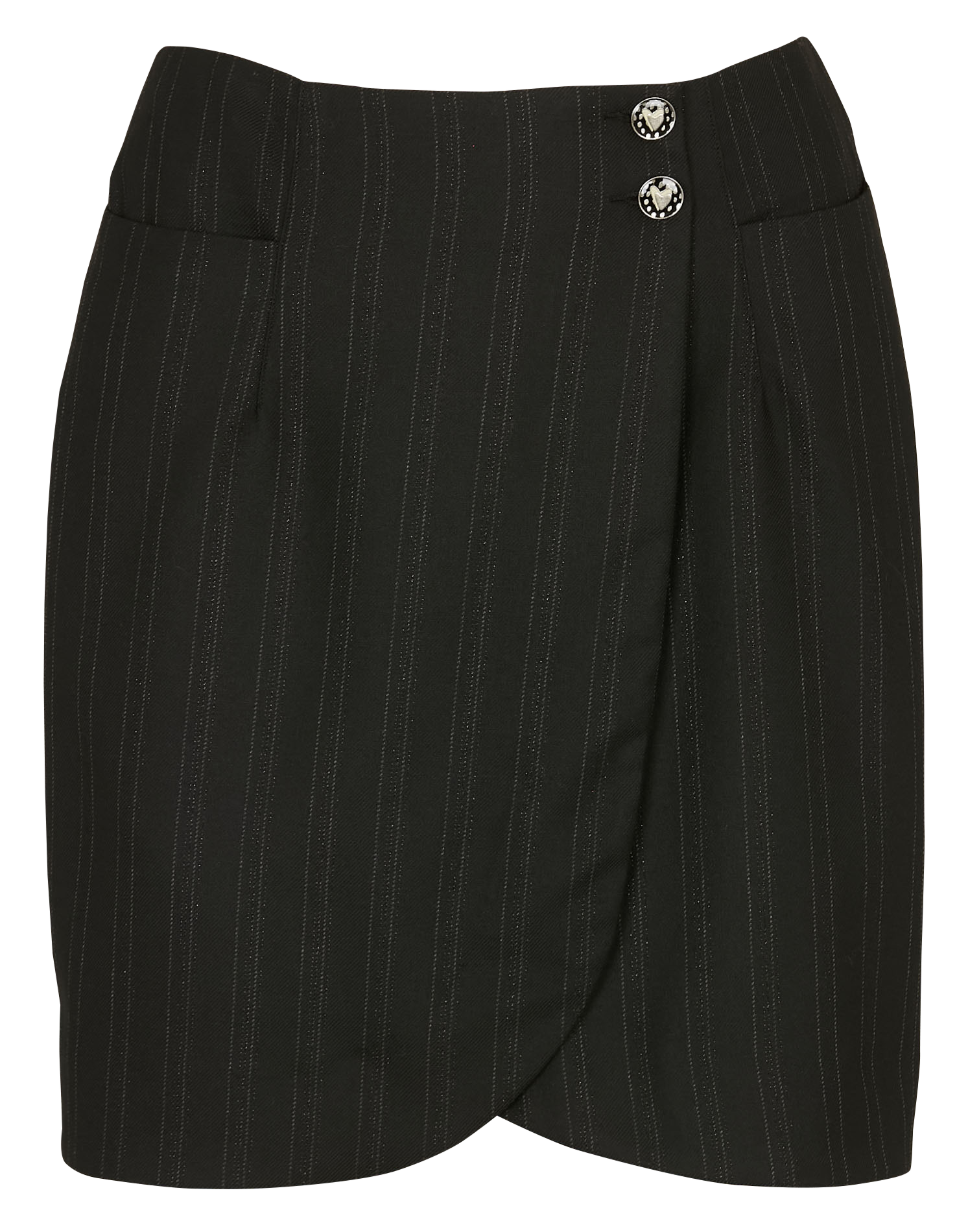 Gonna corta da sarto a righe I CODE Nero