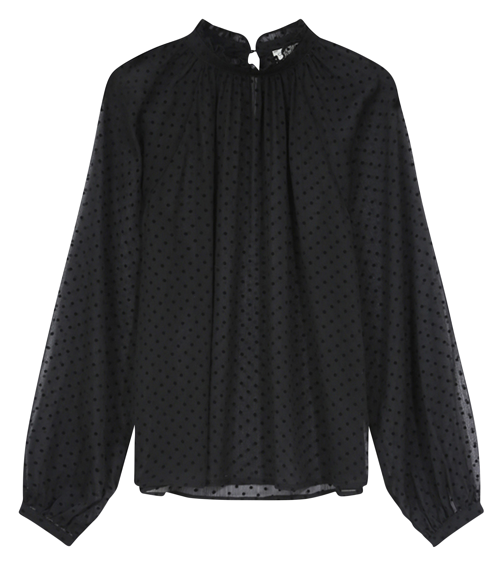 Straight blouse with pattern GRACE ET MILA Black