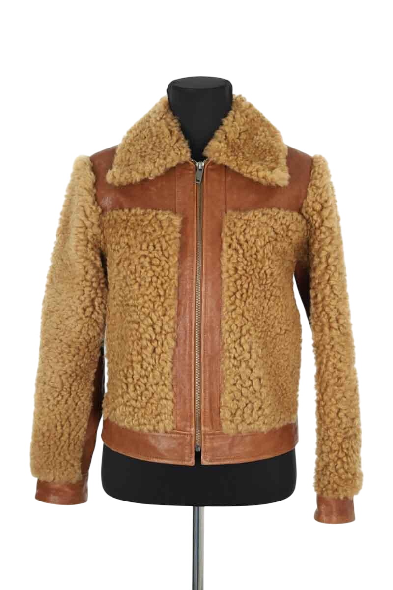 Leather coat ANTIK BATIK - Seconde Main Brown