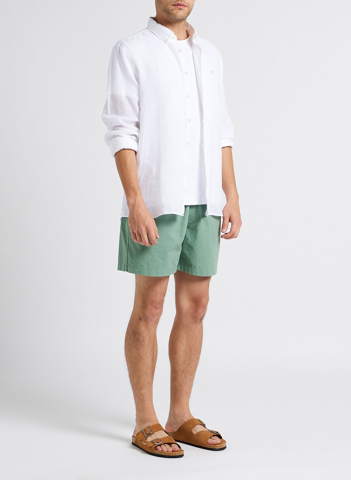 Short droit en coton bio mélangé  HOMECORE Vert