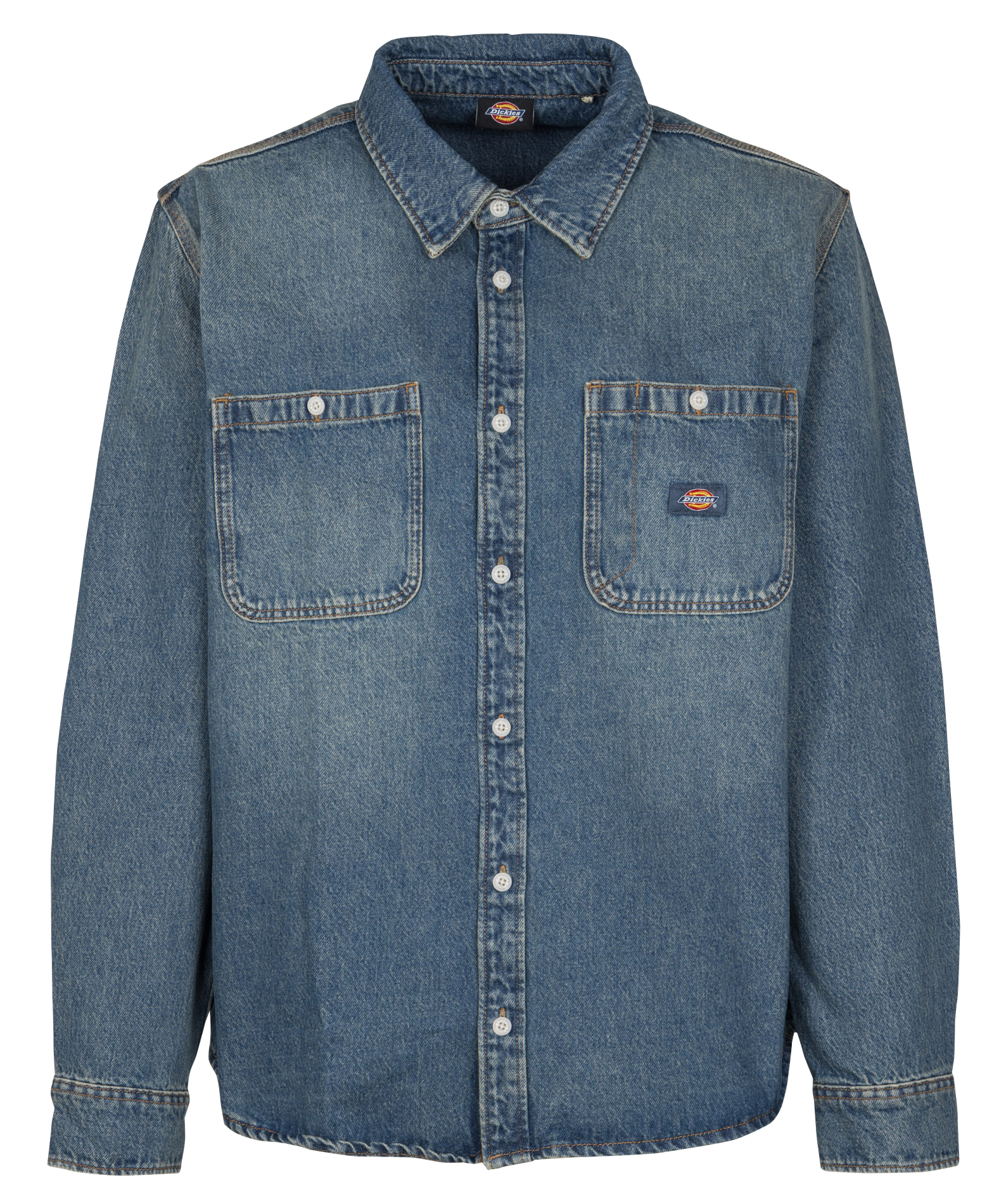 Oversized button-up denim shirt DICKIES Blue