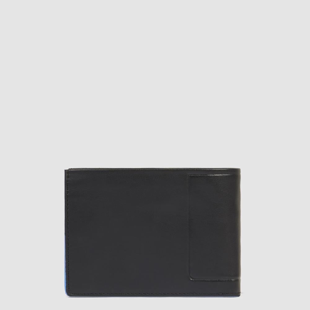 Men's leather wallet with coin pocket and RFID protection PIQUADRO Black