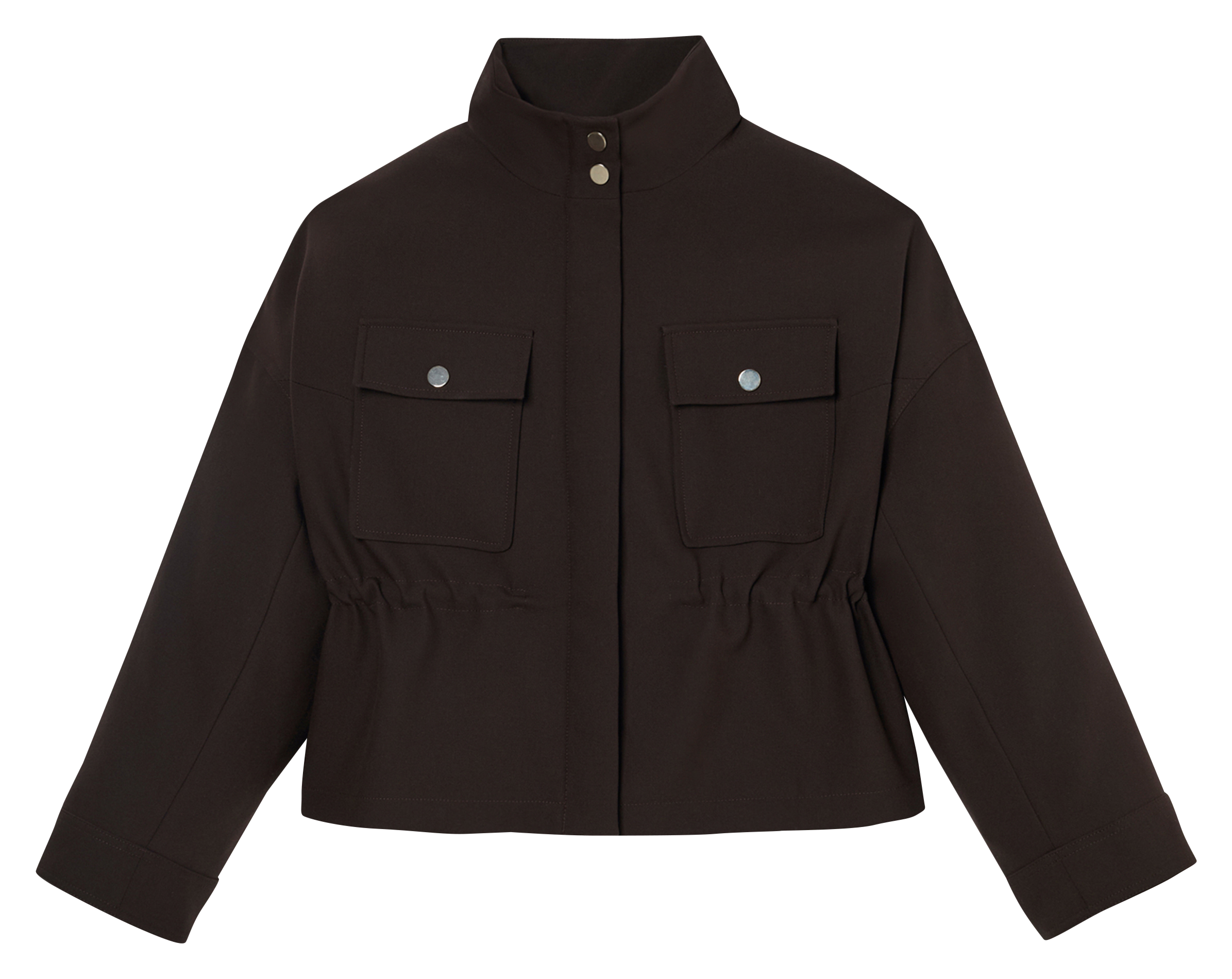 Oversized high collar jacket ZAPA Brown