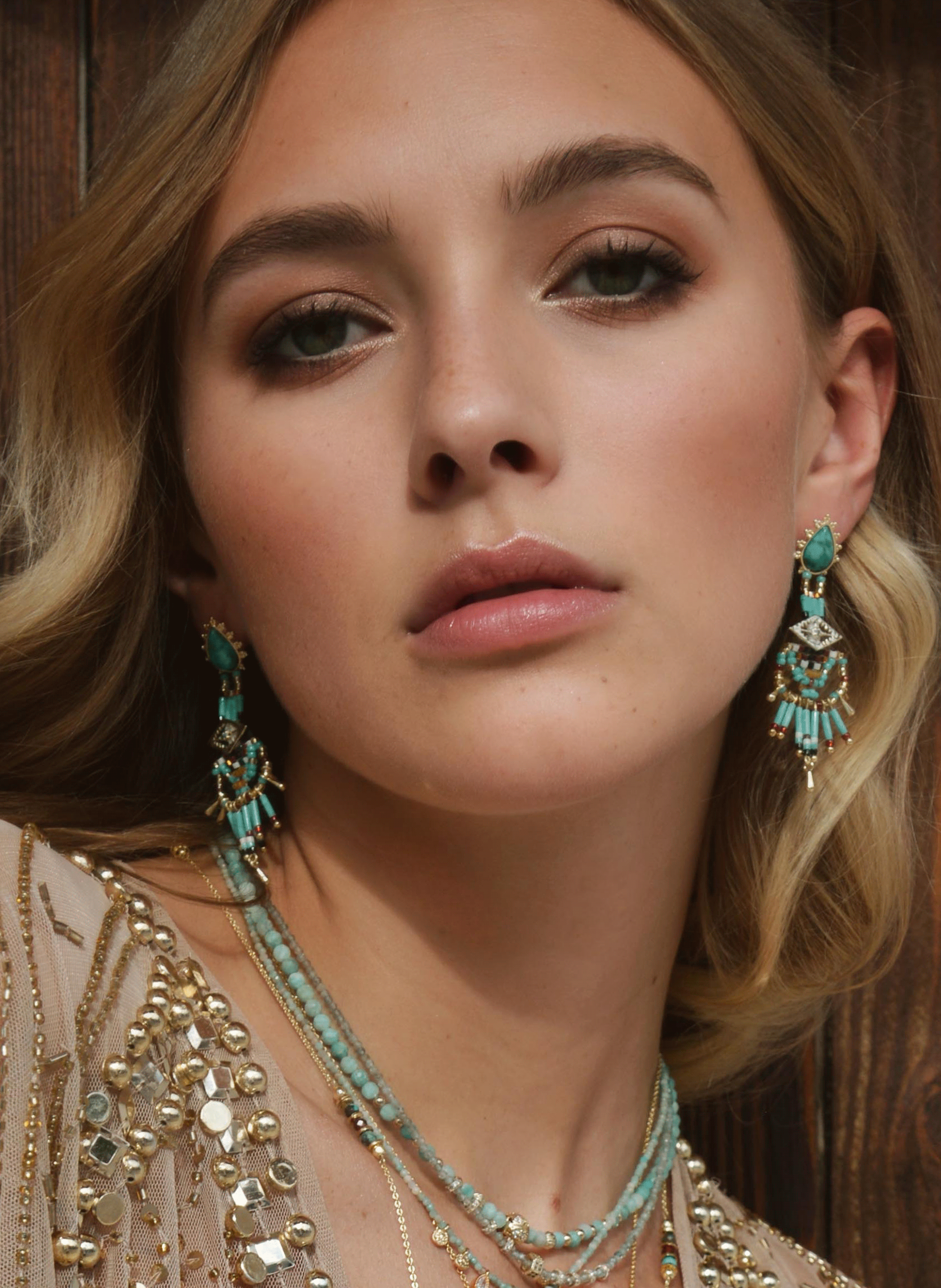 Dangling pearl earrings HIPANEMA Blue