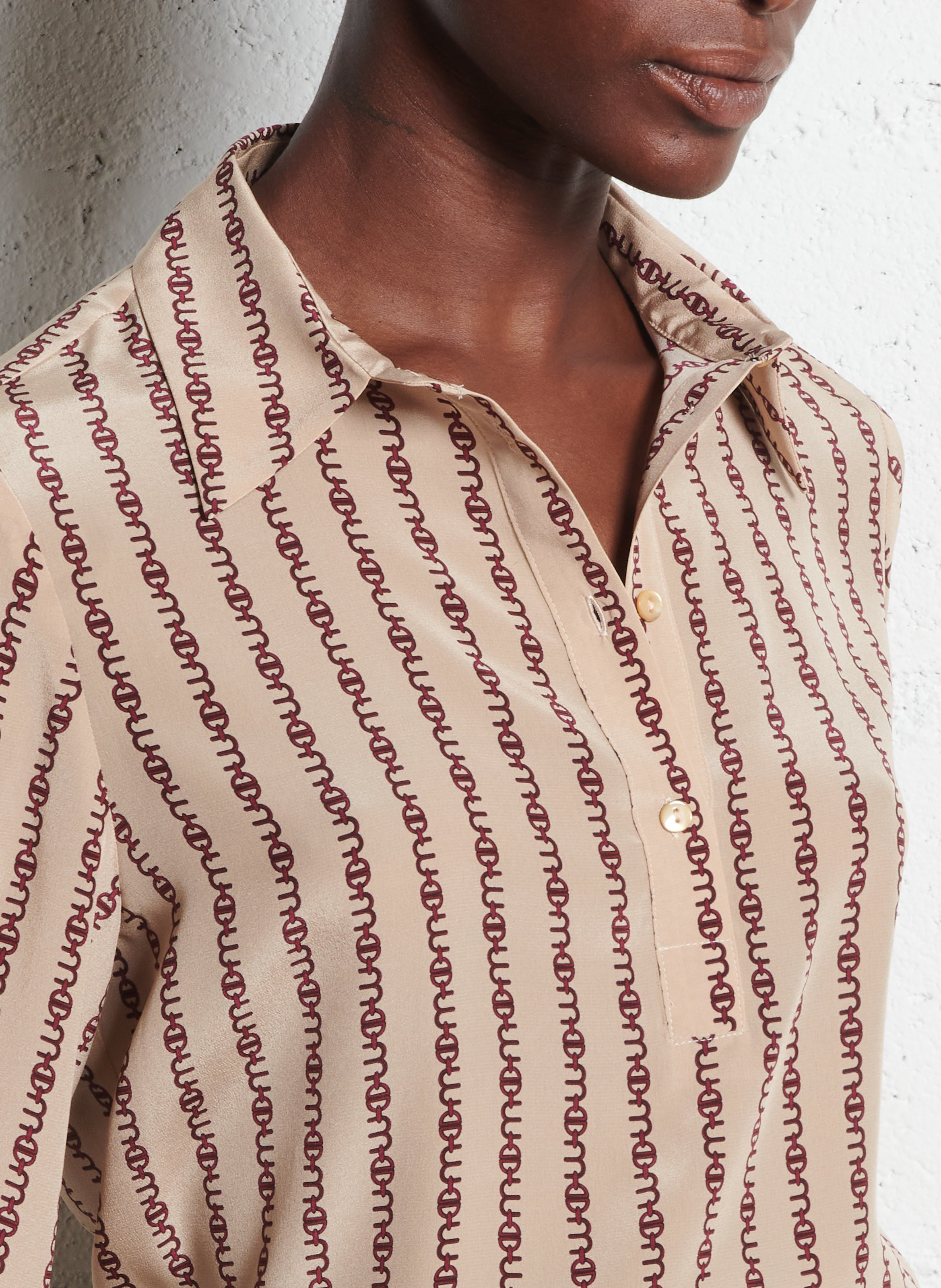 Chemise col classique en soir MOMONI Beige