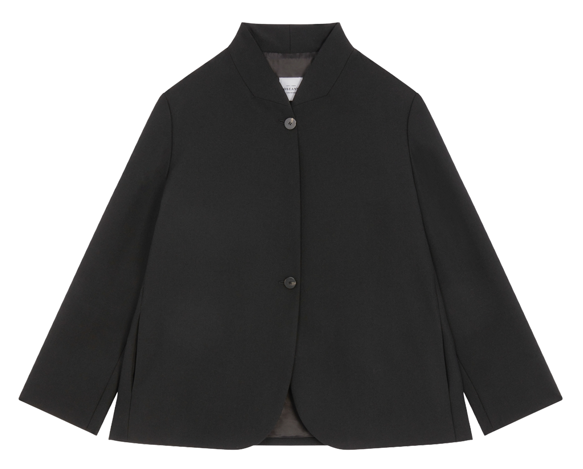 Blouson ample uni à boutons ROSEANNA Noir
