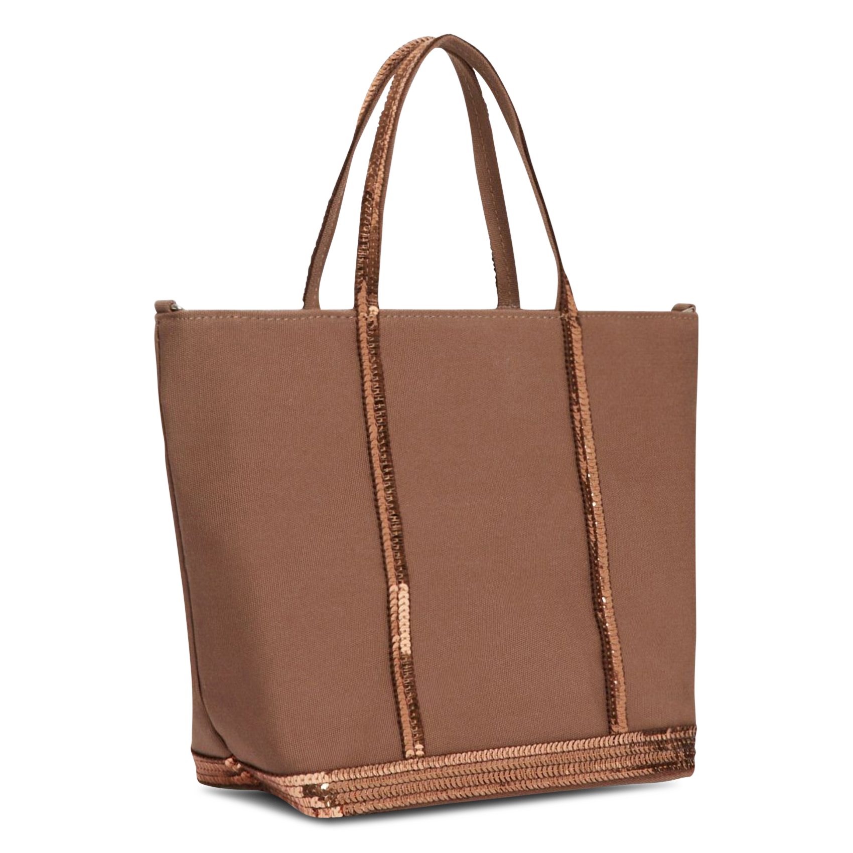 Cabas S en coton à sequins VANESSA BRUNO Marron